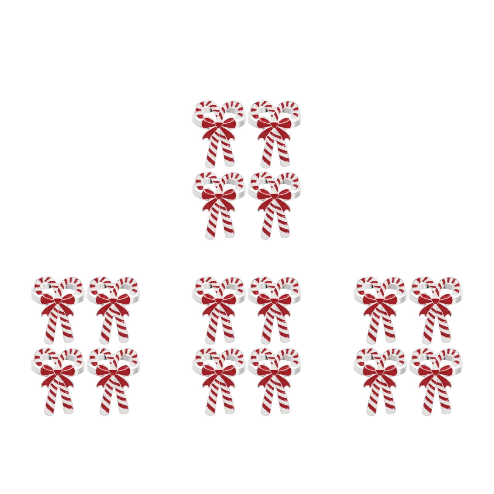 OUNONA 16 pcs  Christmas Napkin Rings Holders For Christmas Dinners Parties Wedding Adornment Table Decoration Accessories Thanksgiving Wedding Receptions
