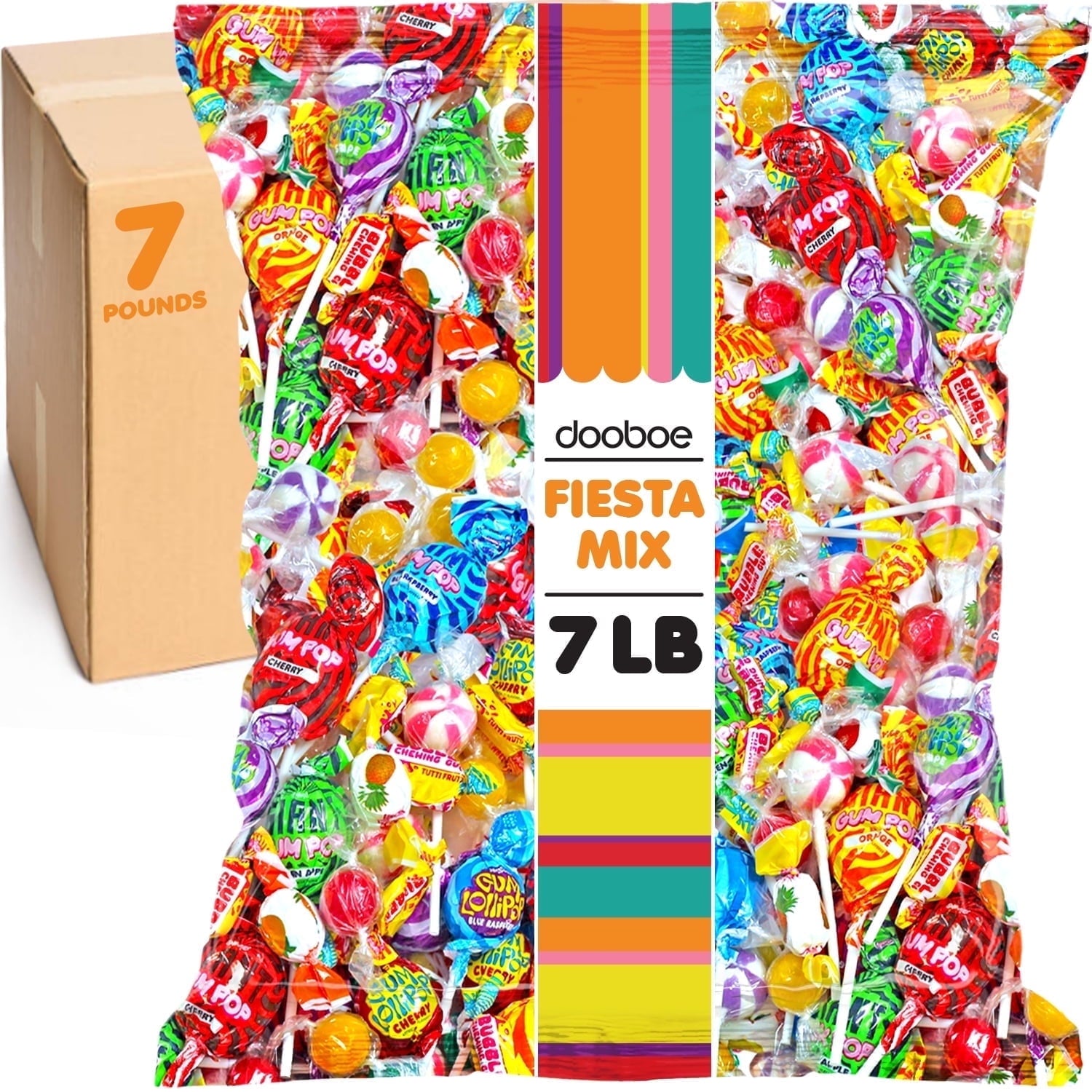Pinata Candy - Halloween Bulk Fiesta Mix - 7 Pounds - Goodie Bag Party Filler - Assorted Candies - Dooboe