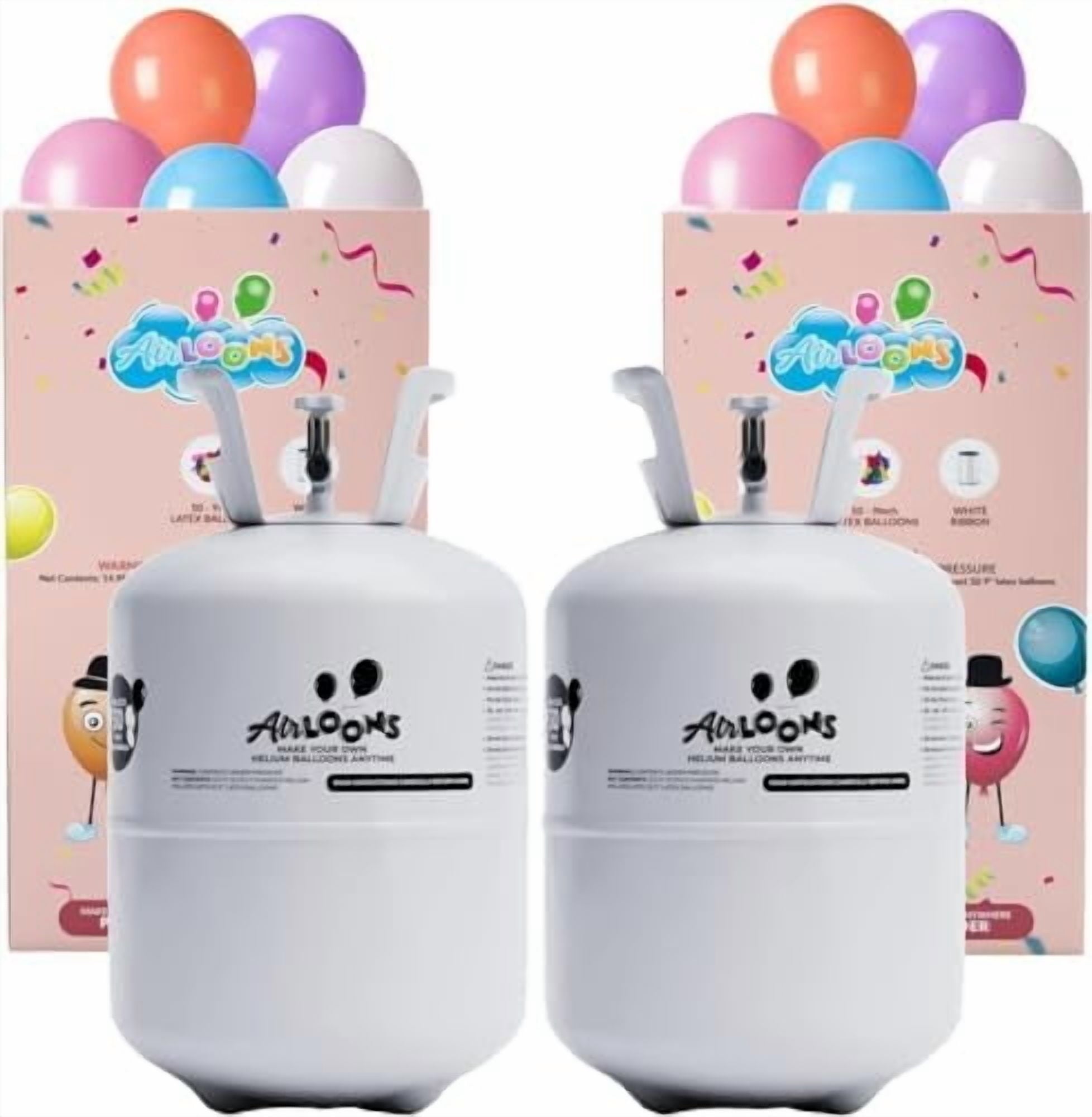Helium Balloon Kit with 7.5 Cu Ft Tank – Includes 30 Multicolor 9 inch Latex Balloons, Ribbon & Easy to Fill Nozzle – Easy Setup for Birthdays, Weddings, Baby Showers, DIY Party Décor