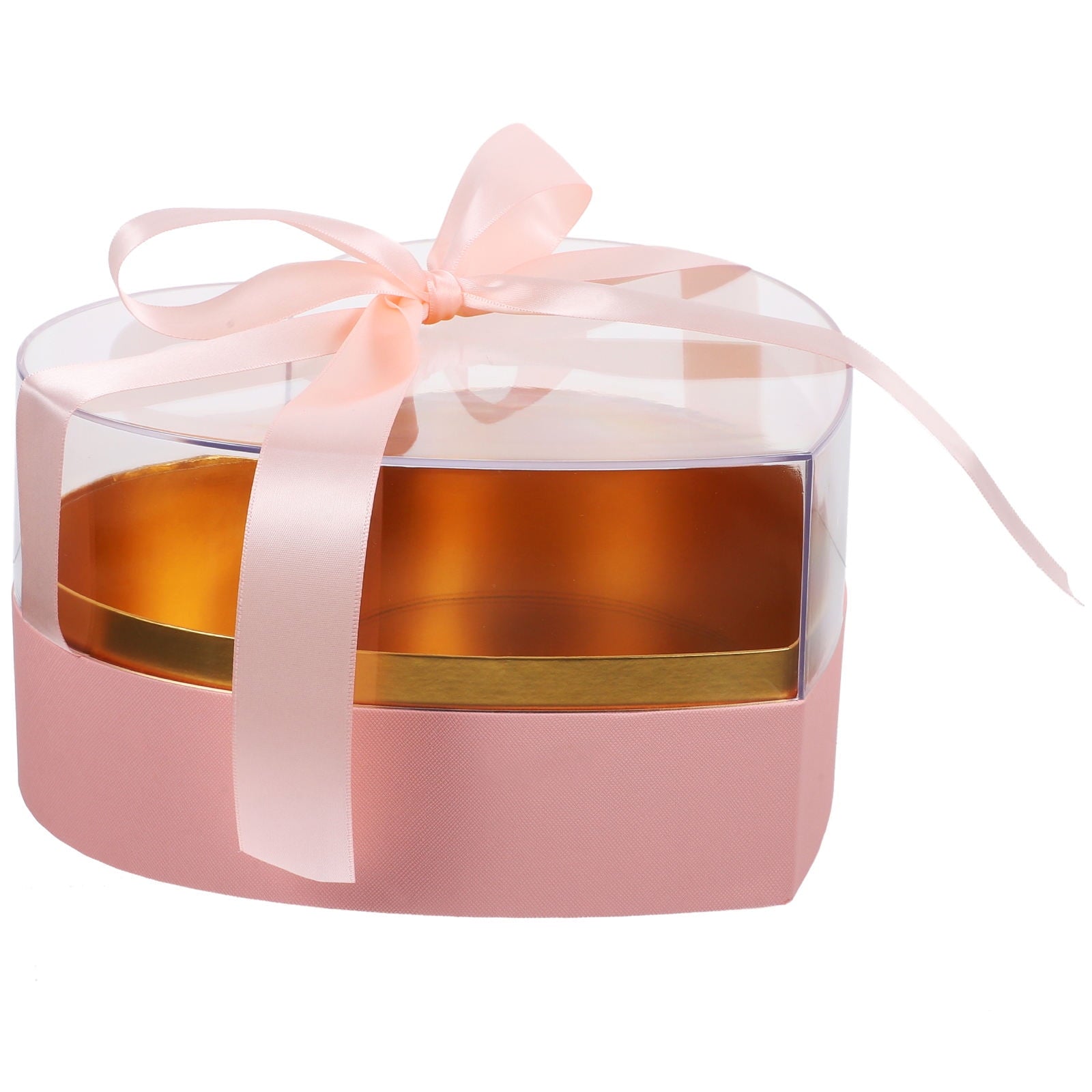Raindrops 1Pack Flower present Box Heart Shaped Acrylic Packaging Box for Florists Display and Wrapping Decorative Container