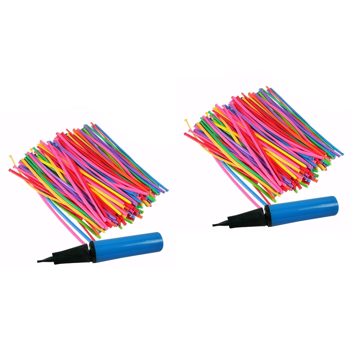 Raindrops 402 Pcs  1.5G Long Balloons Twisting Latex Balloons Assorted Color Long Balloons with Hand Pump (Random Color)