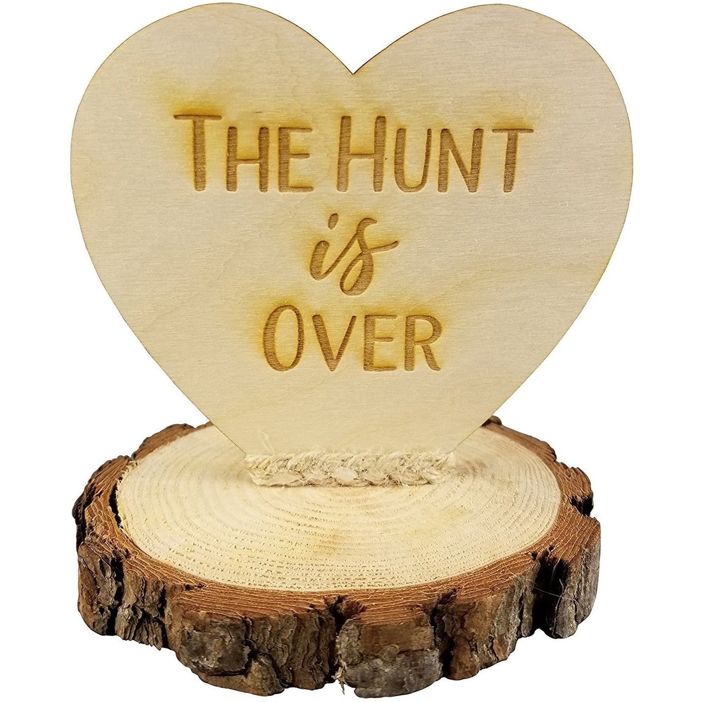 Rustic The Hunt Is Over Hunting Wedding Cake Topper