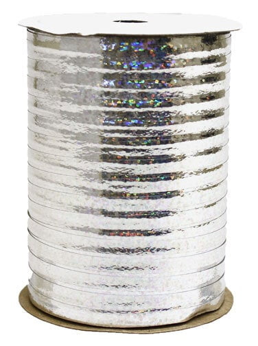3/16" x 100 Yds Silver Holographic Curling Ribbon