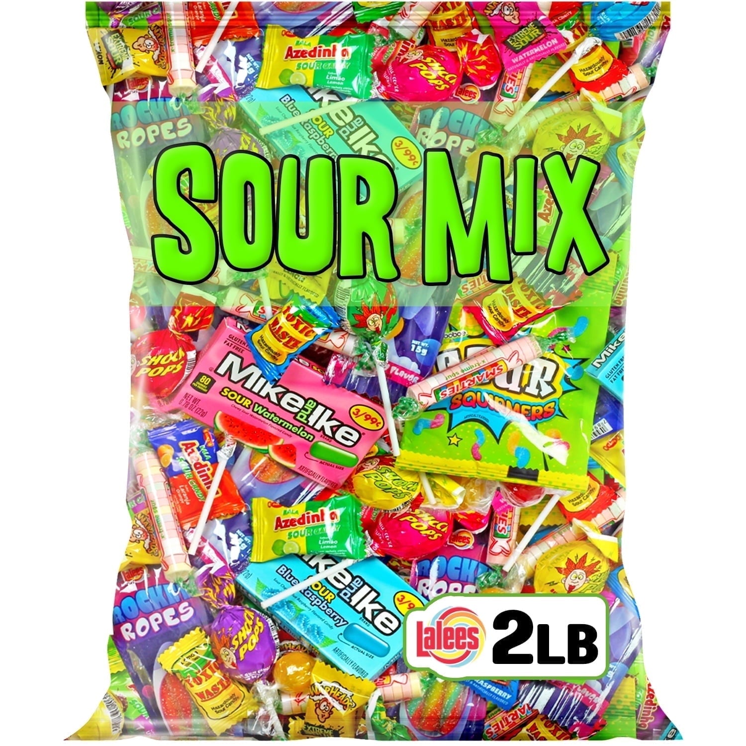 Sour Candy - Halloween Variety Pack - Bulk Candies - 2 Pounds - Assorted Parade Bag - Lalees - Party Favors for Kids