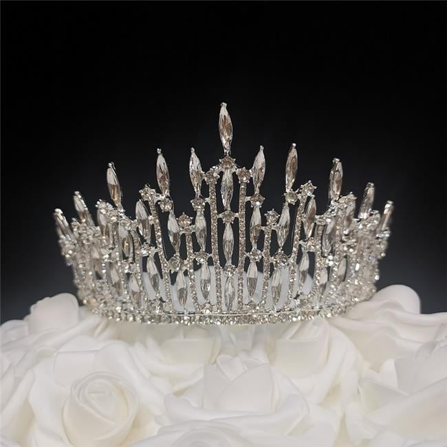 Tian Sweet 37001-SV 1.1 oz Wedding Tiara Cake Topper - Silver