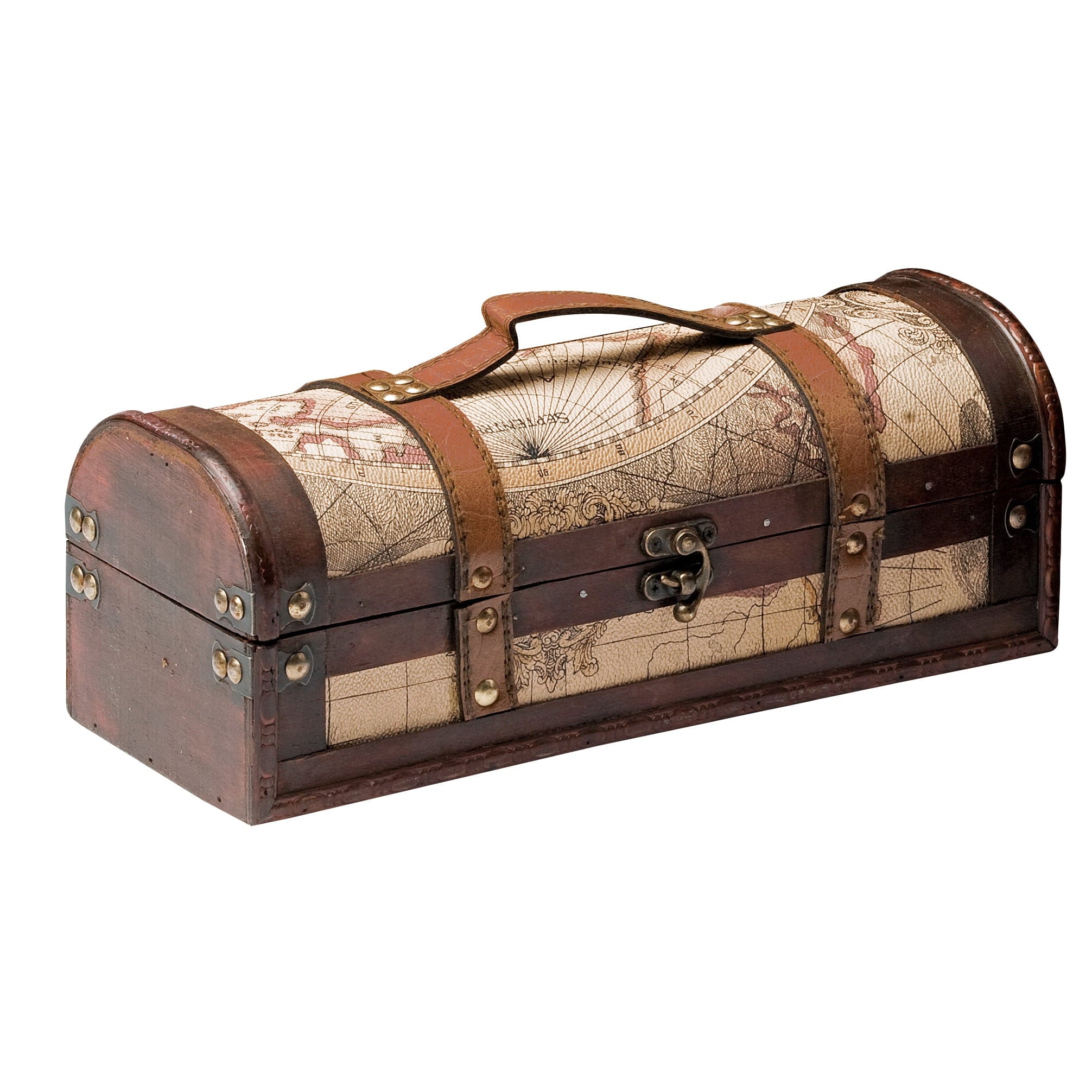 Twine Old World Wine Gift Box, 1-Bottle Wooden Wine Box, Wedding Gifts