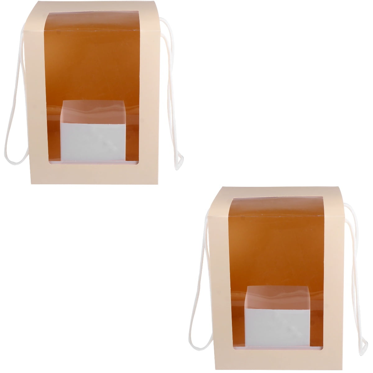 Wedding Decoration Flower Box 2 Pcs Bouquet Wrapper Floral Boxes Bride Bouquets for Plastic