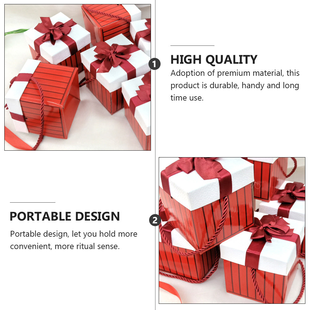 Niceauty 8Pcs Creative Present Box Red Apple Boxes for Presents Chic Design for Family Gift Storage