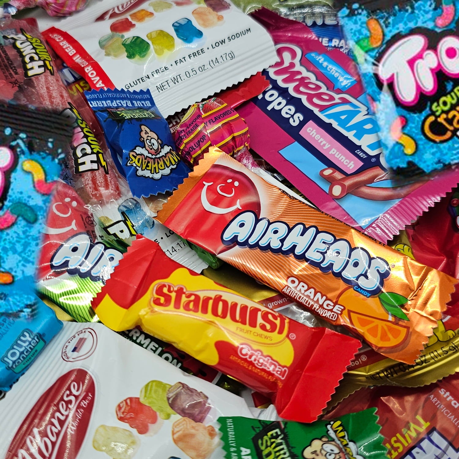 Bulk Assorted Fruit Candy - Starburst, Skittles, Gummy Life Savers, Air Heads, Jolly Rancher, Sour Punch, Albanese Gummy Bears & Twizzlers (32 Oz Variety Pack) from The LakeHouse