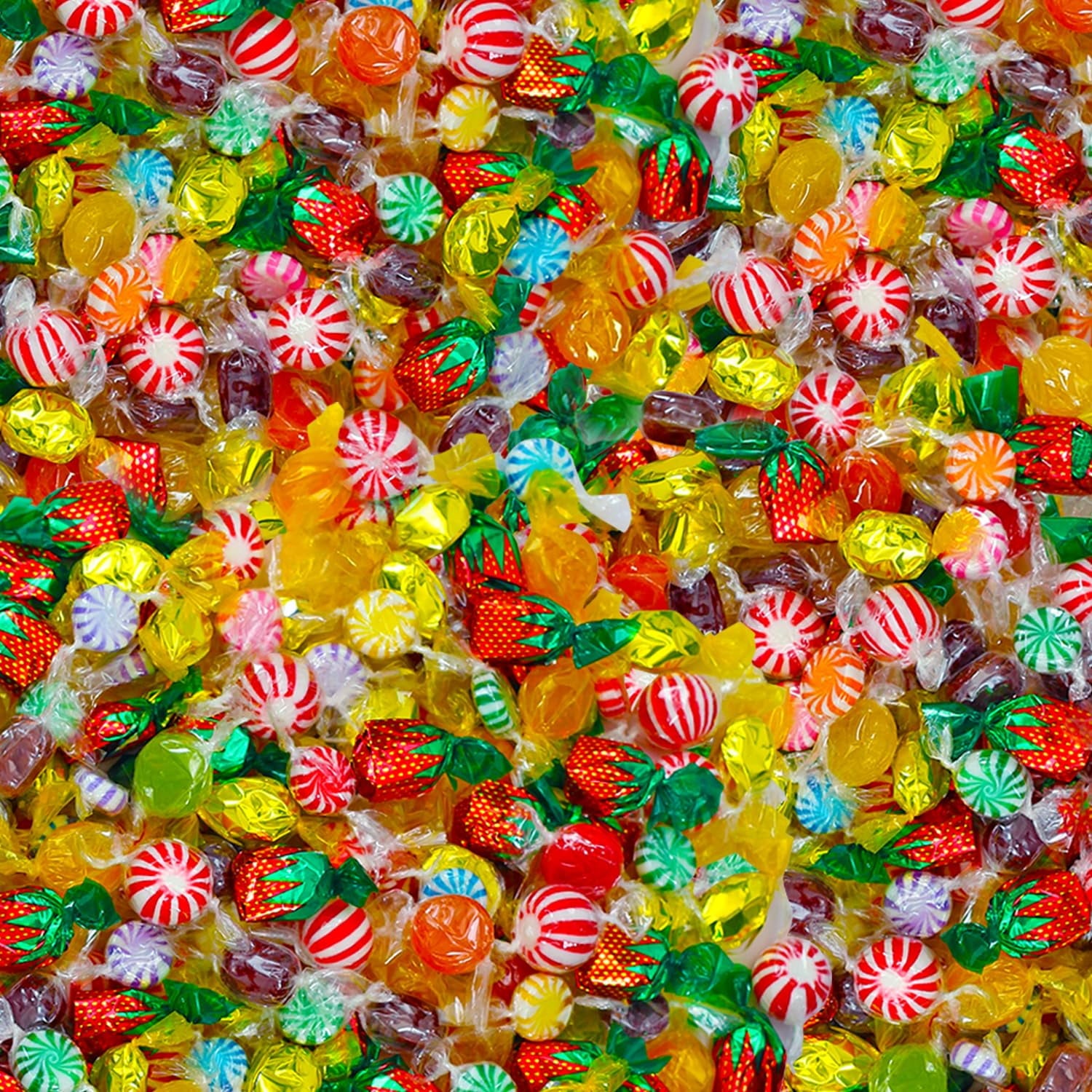 Hard Candy Mix - Assorted Candies - 4 Pounds - Bulk Sampler Candy - Lalees - Individually Wrapped Assortment