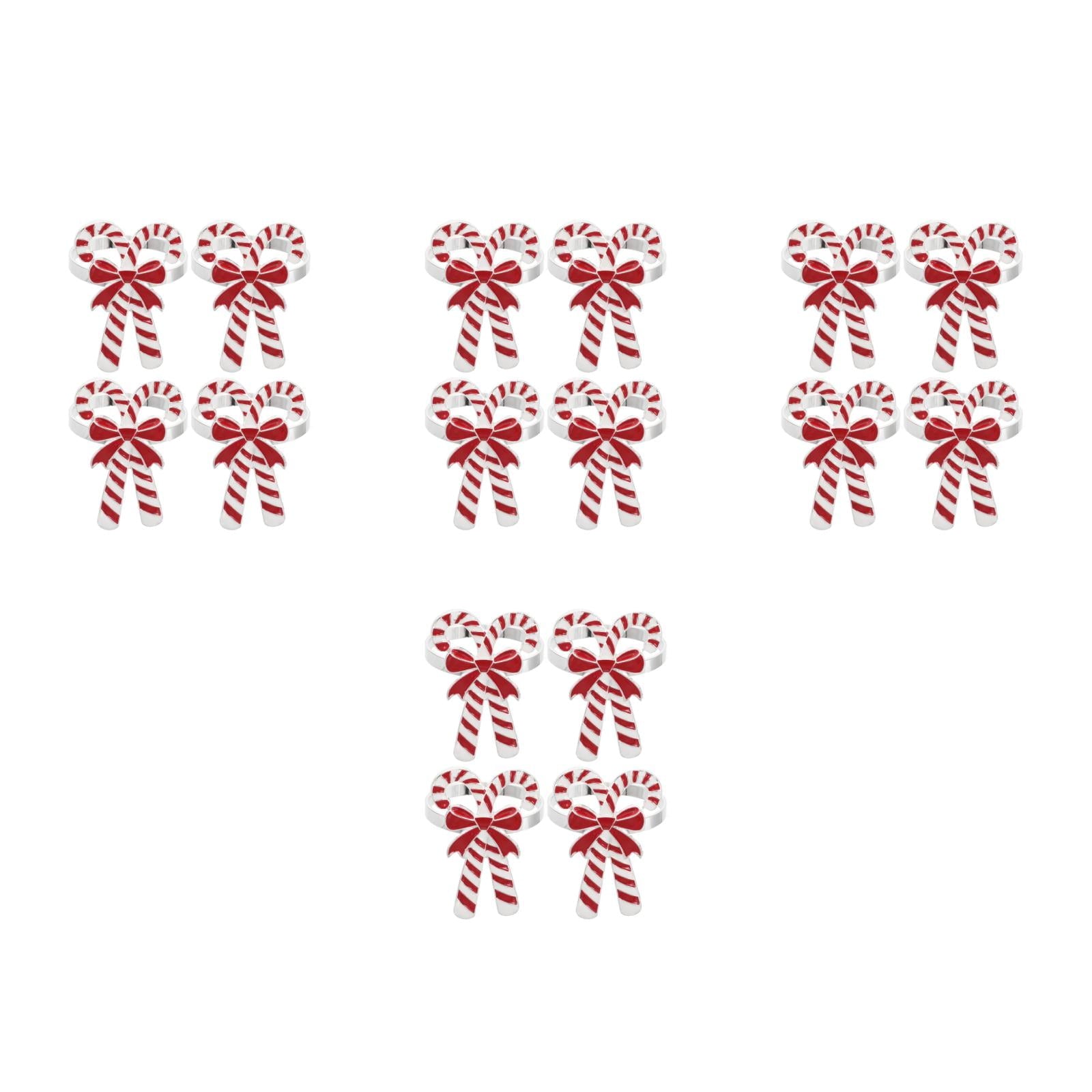 OUNONA 16 pcs  Christmas Napkin Rings Holders For Christmas Dinners Parties Wedding Adornment Table Decoration Accessories Thanksgiving Wedding Receptions