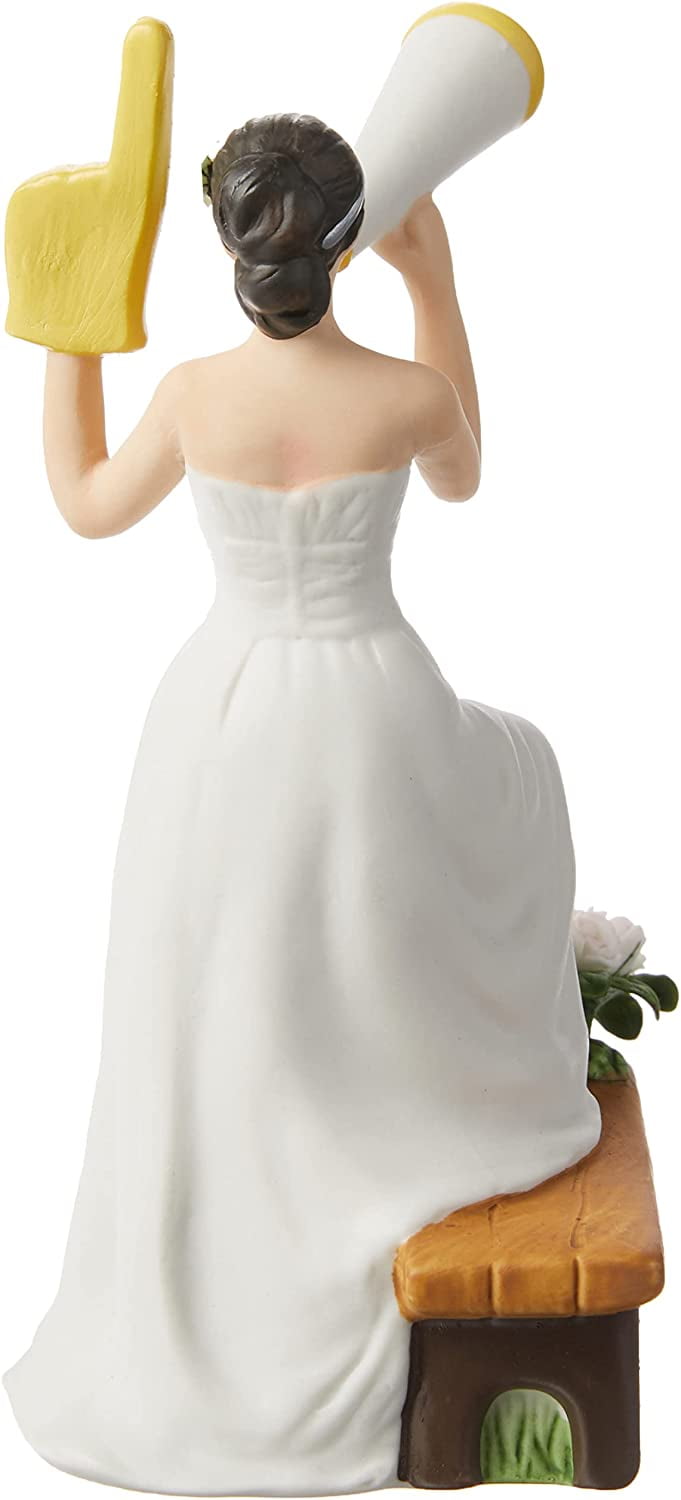 Weddingstar Fan Cheering Bride Porcelain Figurine Cake Topper