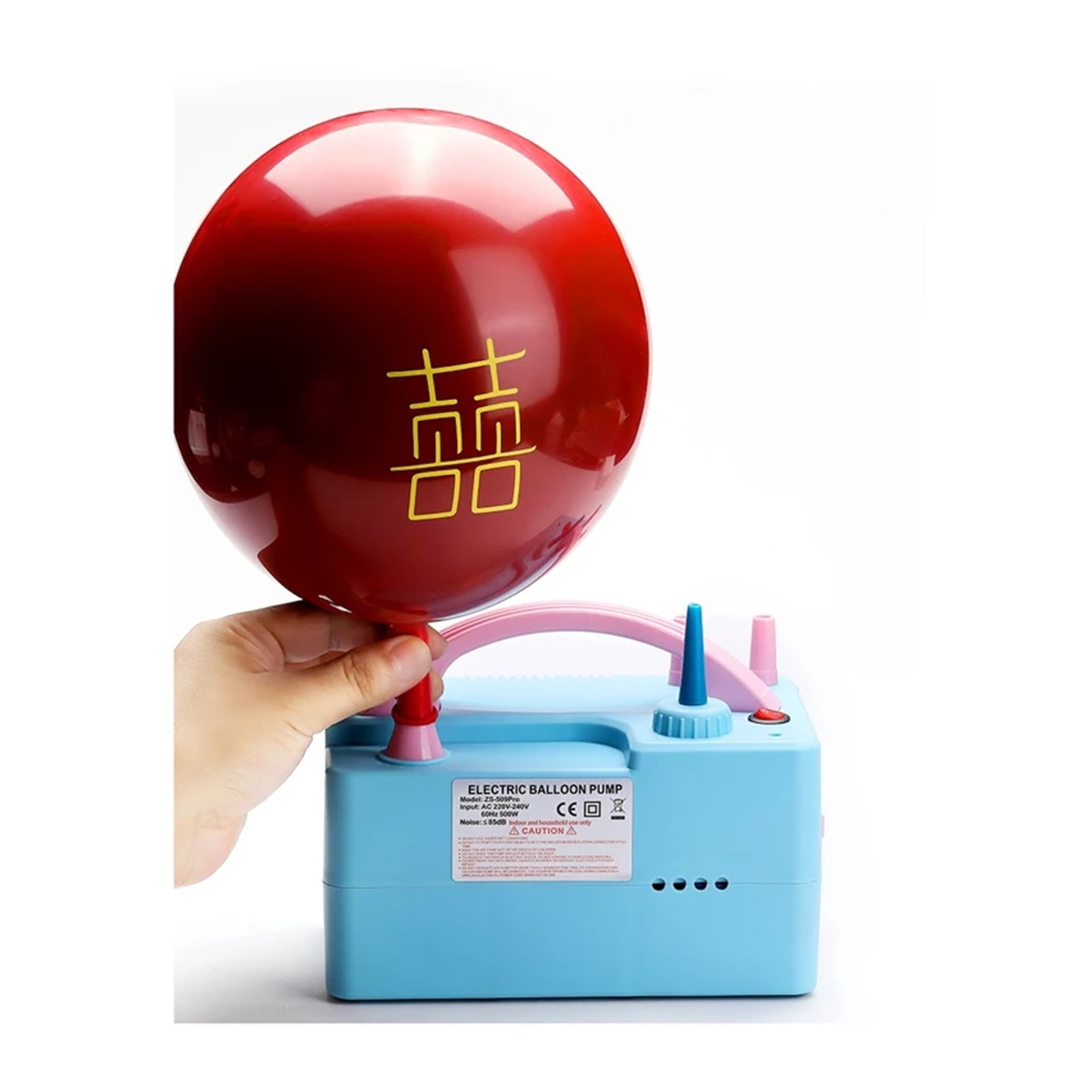 500W Dual Motor Electric Balloon Pump, Long Magic Balloon Inflator