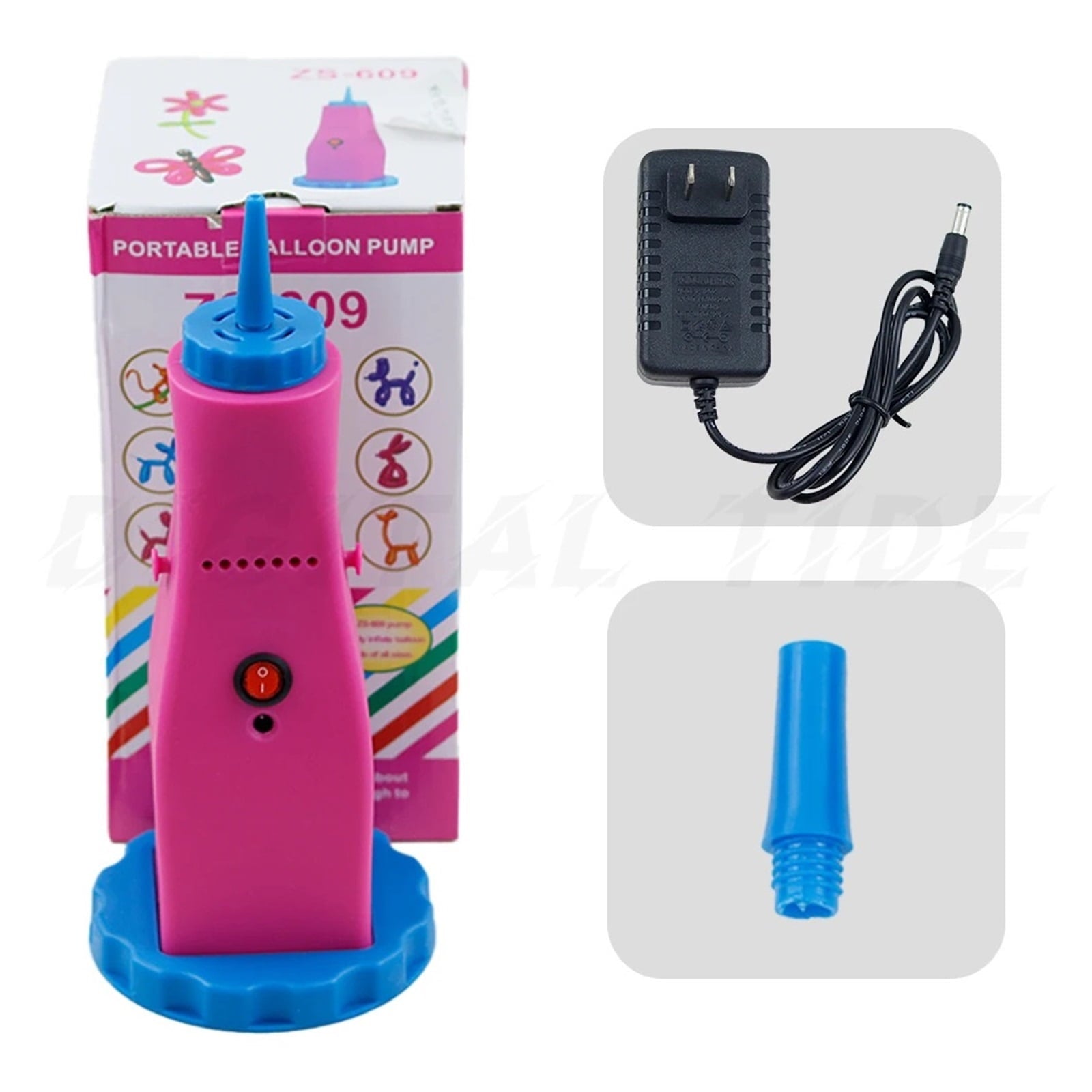 Electric Balloon Air Pump Electric High Power Two Nozzle Air Blower Balloon Fast Inflator Pump