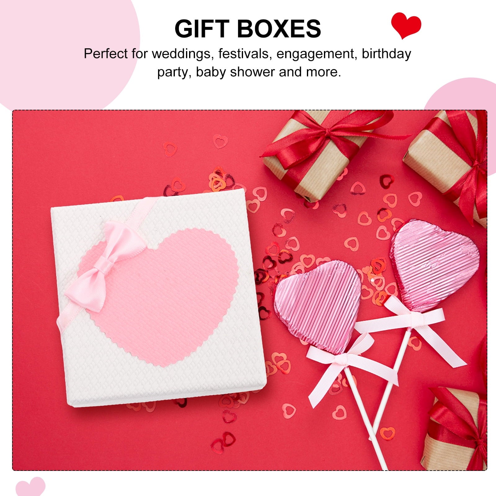 Masteelf 15 Pcs  Squared Boxes with Lids Small Gift Boxes for Birthdays Christmas Wedding Baby Shower