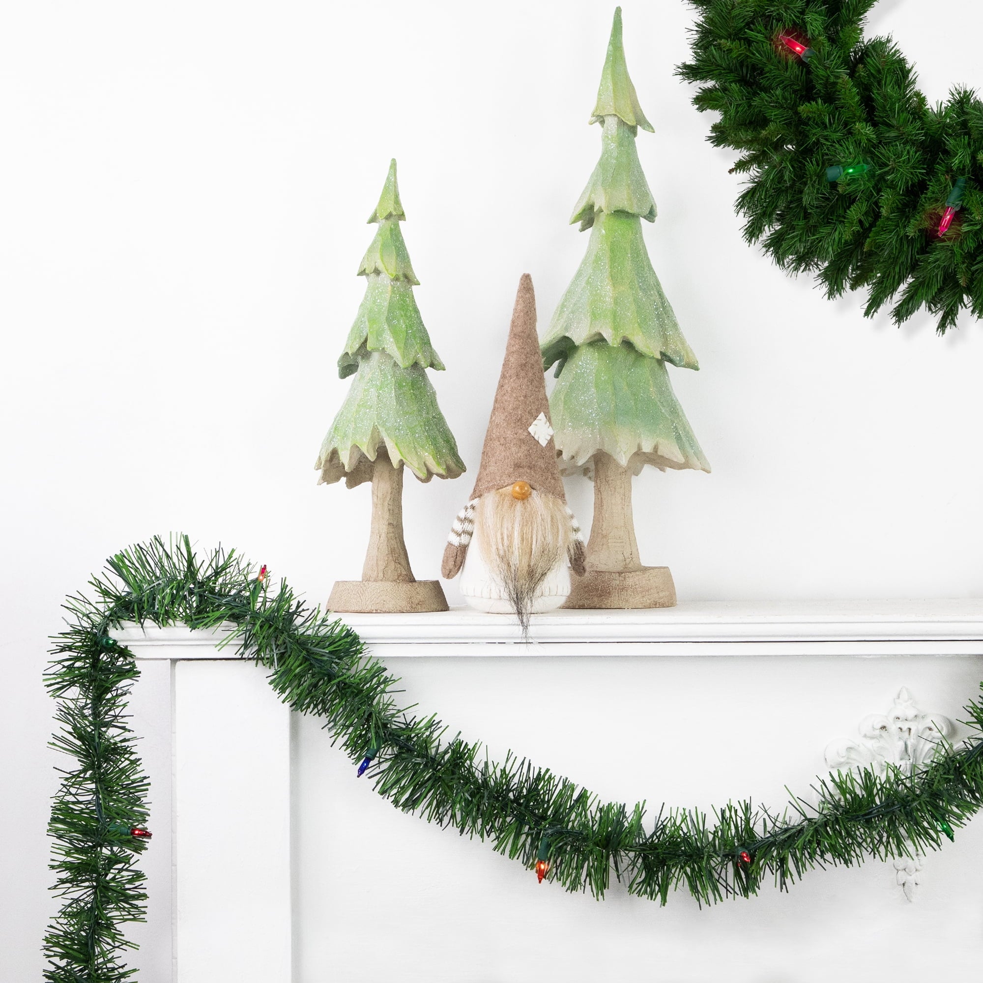 Northlight 18' x 3" Pre-Lit Pine Two-tone Artificial Christmas Garland, Multicolor Lights