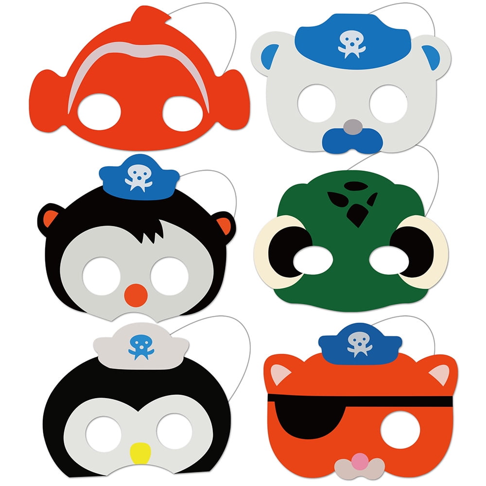 18Pcs The Octonauts Themed Paper Glasses, Party Supplies Photo Booth Prop Cartoon Character Cosplay Birthday Gift.