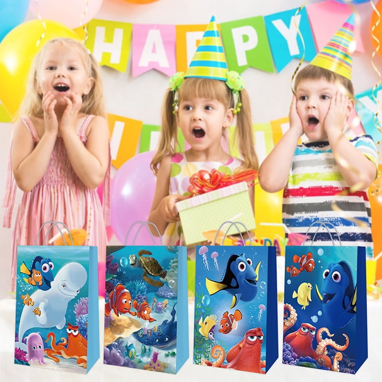 24 Pcs Nemo Cartoon Party Gift Bags, Birthday party bags, Cartoon candy bags, Party Supplies(8.26"×5.9"×3.15")