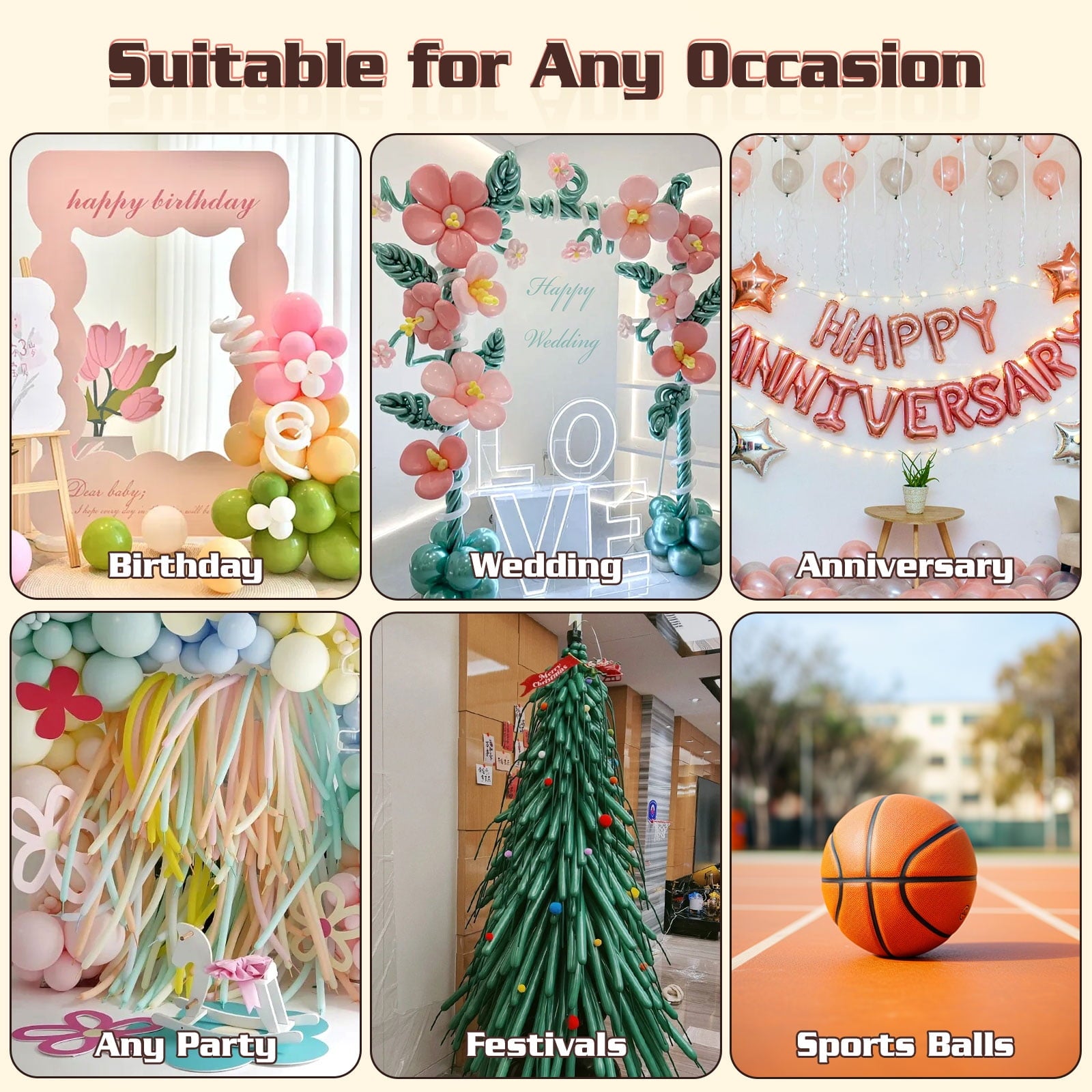 Balloon Pump Electric Air Pump for Long Balloon,260/160 Balloon Inflator Pump Electric for Foil Twisty Animal Balloons Basketball