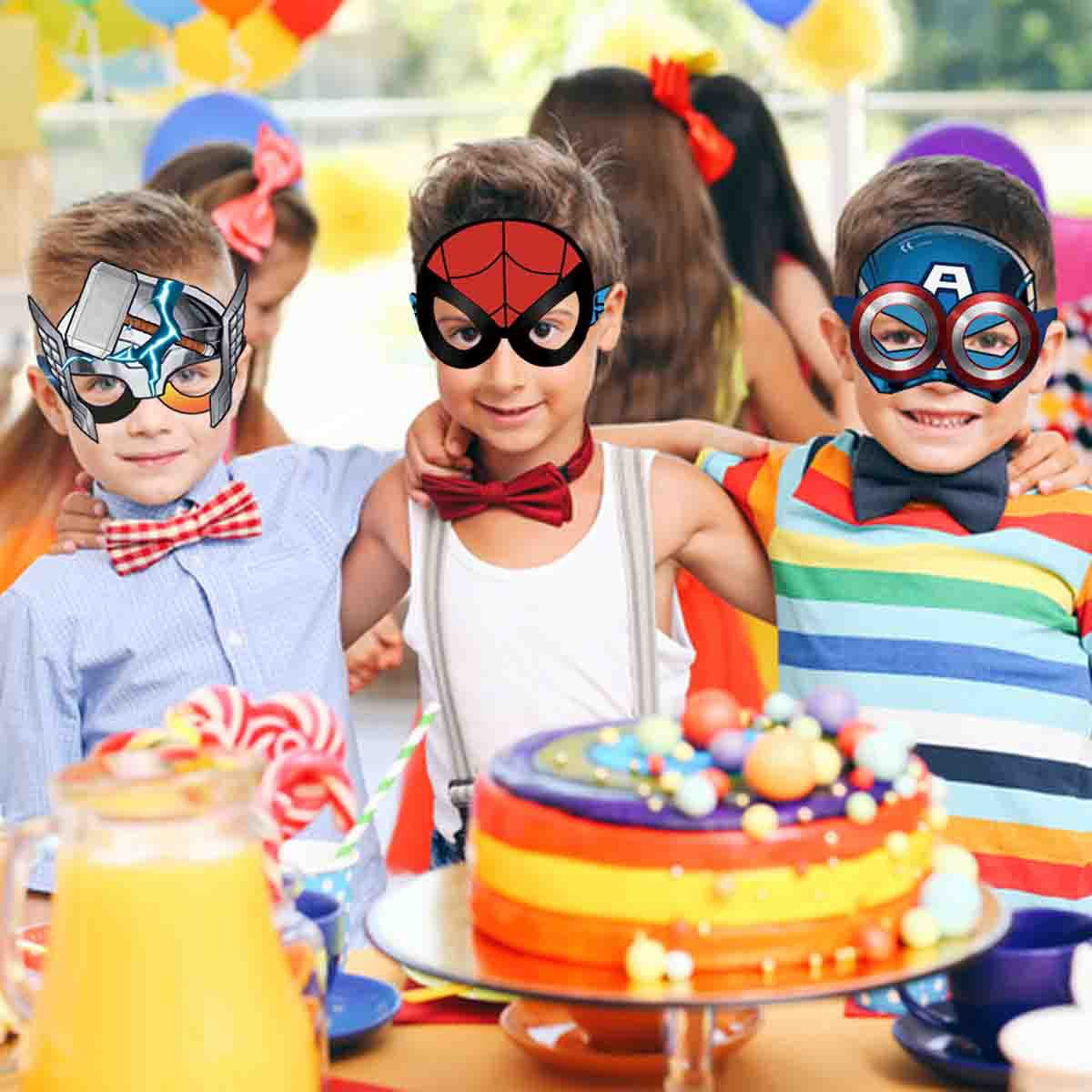 16Pcs Avengers Superheroes Themed Glasses, Party Supplies Photo Booth Prop Cartoon Character Cosplay Birthday Gift for Kids.