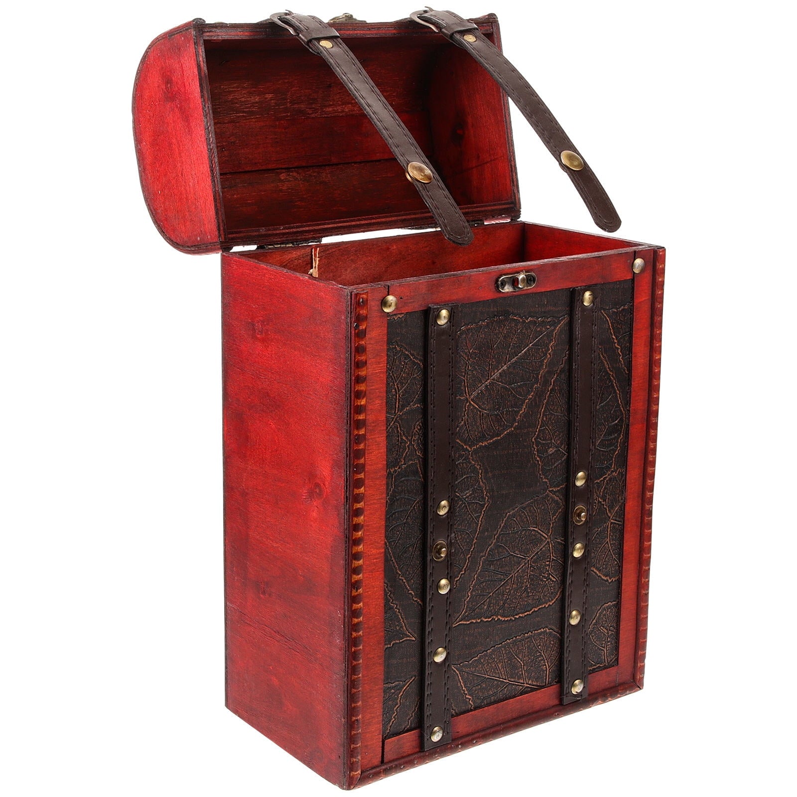 MLINS Vintage Wood Double Bottle Wine Box Wine Box Wine Gift Box Wine Wrapping Box