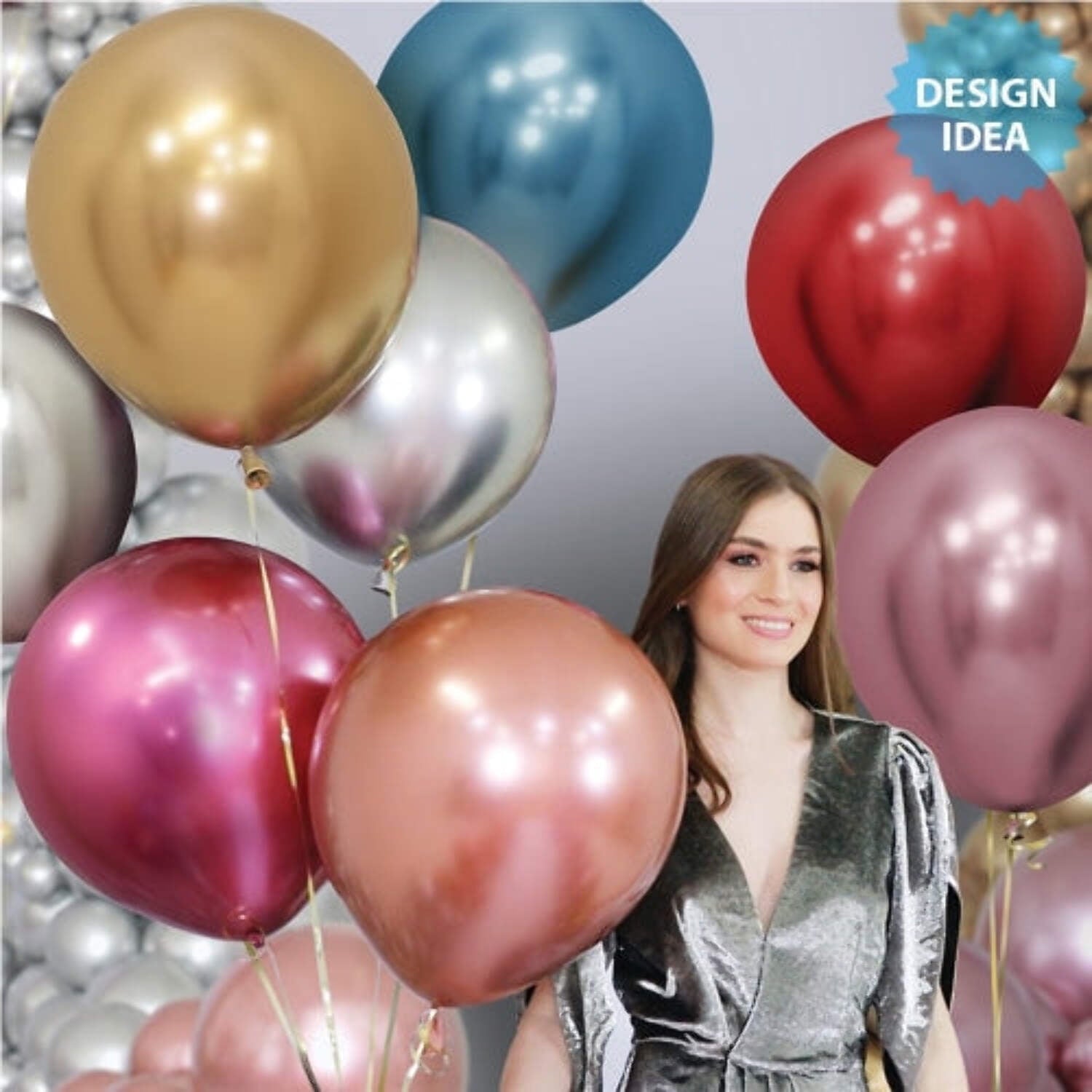 18 inch Sempertex Reflex Gold Latex Balloons (15 Pack) - Party Supplies Decorations
