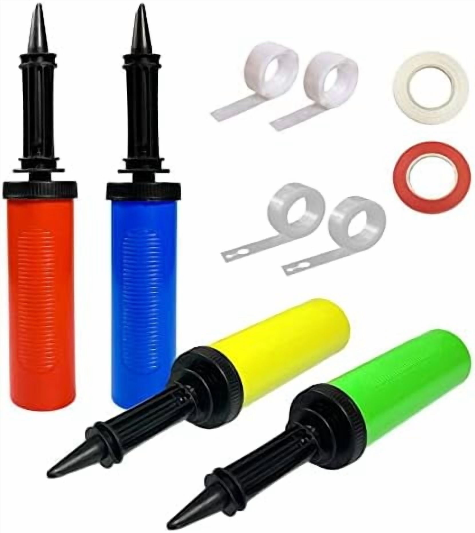 4pcs Balloon Pump Hand Held Inflator Air Pump for Balloons, 4 Random Color, Friends can Help Easy to Use for Party Birthday Decorations