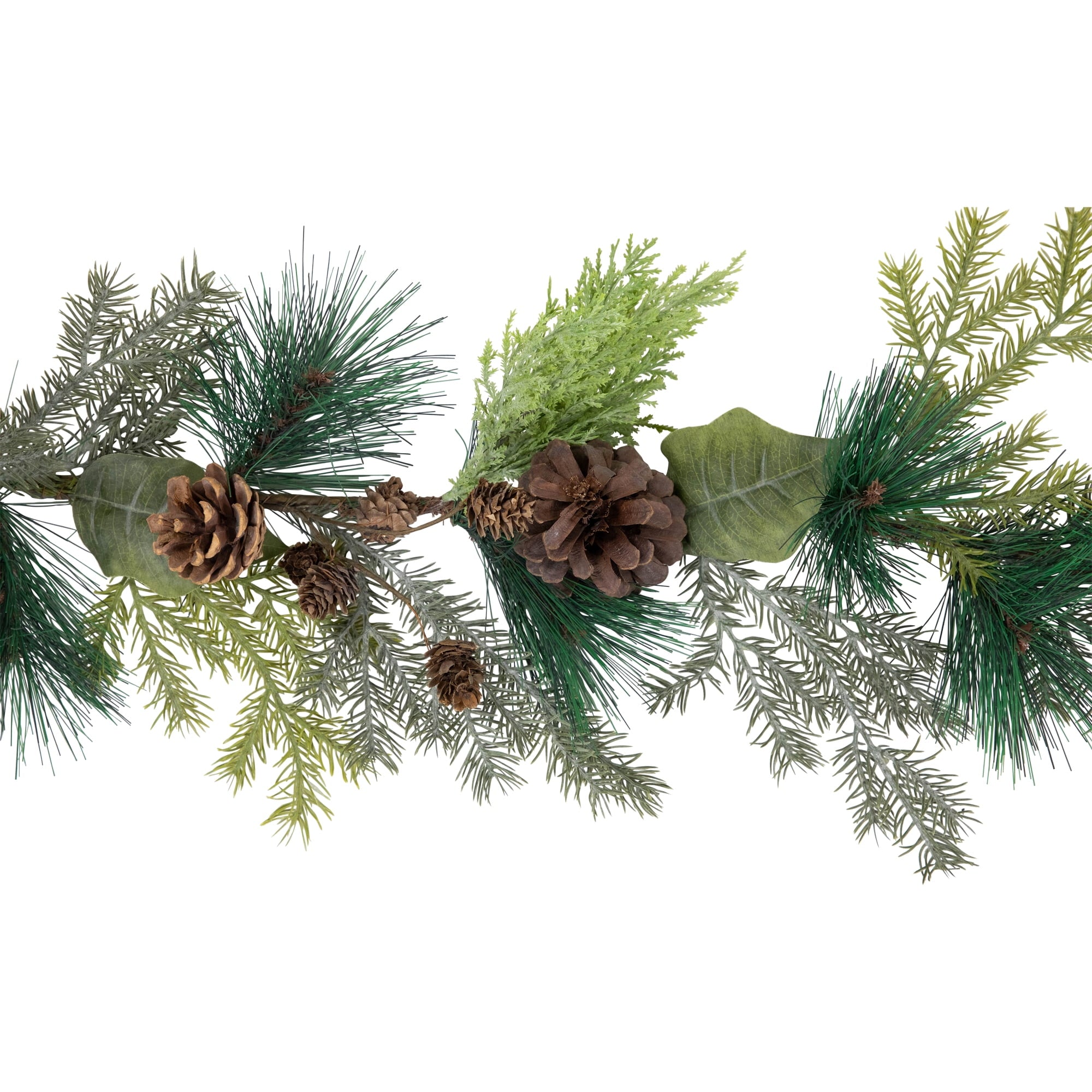 Northlight 5' x 6" Pine Cone and Cedar Artificial Christmas Garland, Unlit