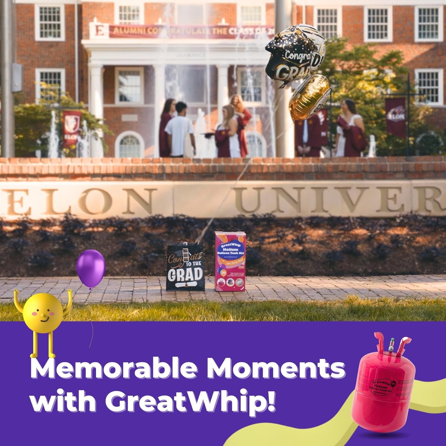 GreatWhip 13L Helium Tank up to 50 Latex Balloons at Home Helium Balloon Pump Kit Blend