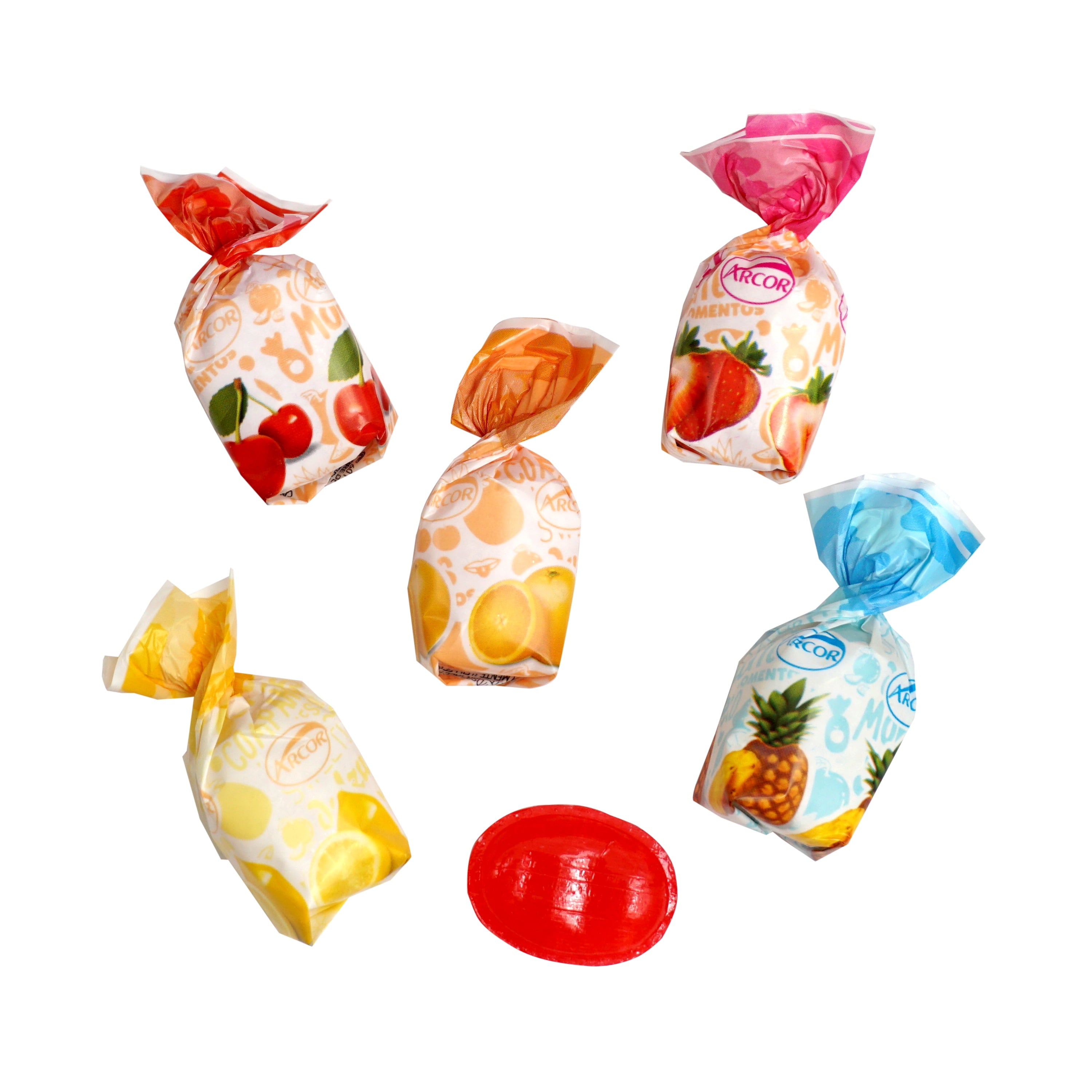 Arcor Fruit Filled Candy, 5 Pound Arcor Candy (Approx. 375 pcs.), Fruit Filled Hard Candy, Fruit Filled Candy, Fruit Filled Hard Candy Individually Wrapped