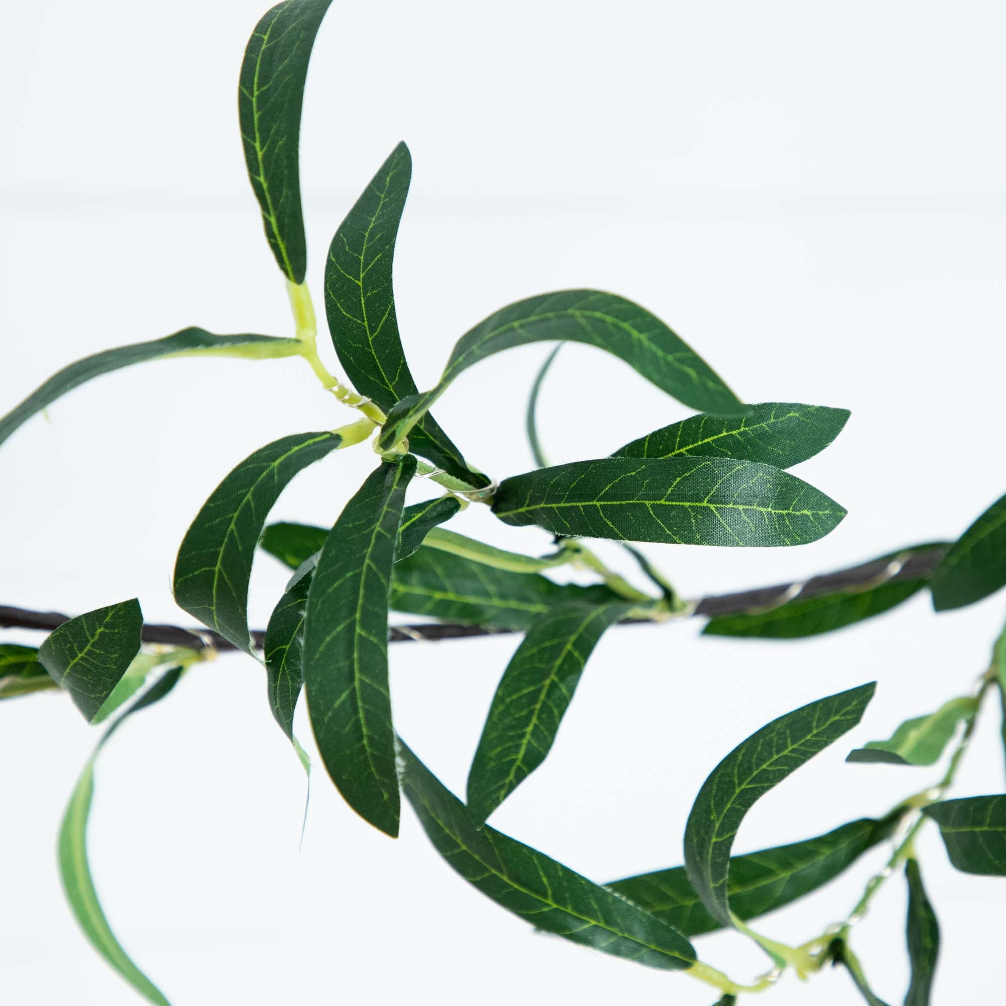 Nearly Natural 6.5ft. Lighted Artificial Olive Garland with 100 Warm White LED Lights