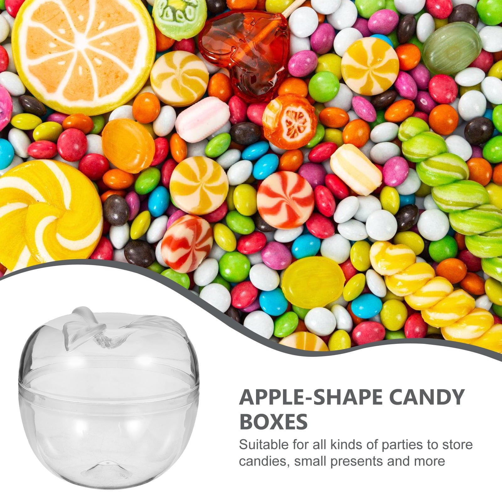 NUOLUX 10Pcs Apple Shape Candy Boxes for Storing Sweets and Gifts at Festive Occasions