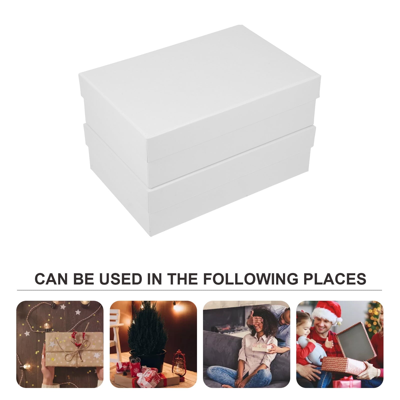 2 Pcs Clear Charcuterie Packing Box Christmas Gift Kraft Paper Bridesmaid