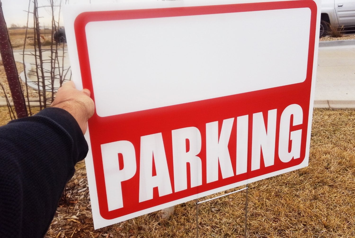 3 Pack Parking Lawn Sign Kit with Arrow Stickers