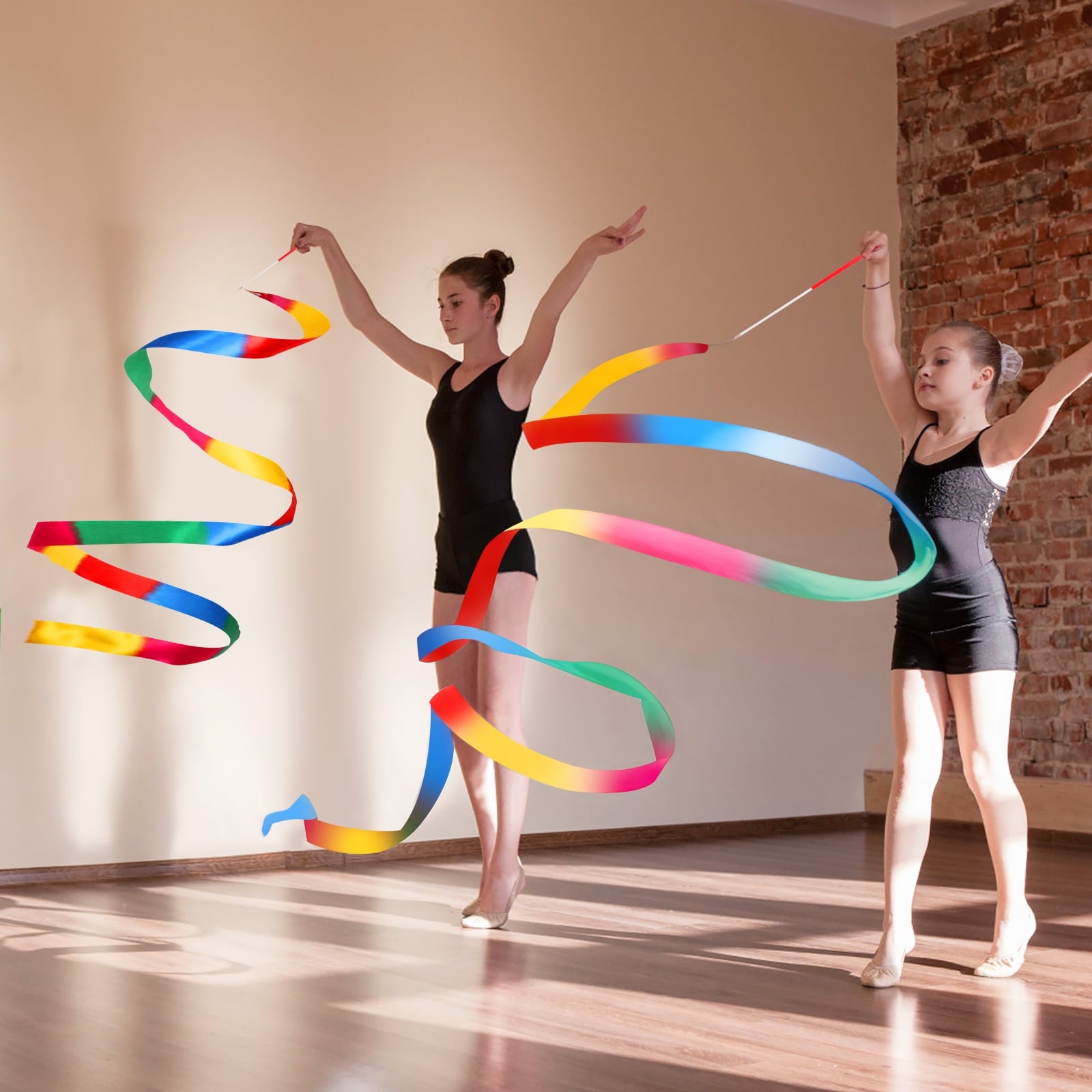 36Pcs Dance Ribbons for Kids Colorful Dancing Wand Reusable Dance Streamer for Party Games Gymnastics Goody Bag Stuffers