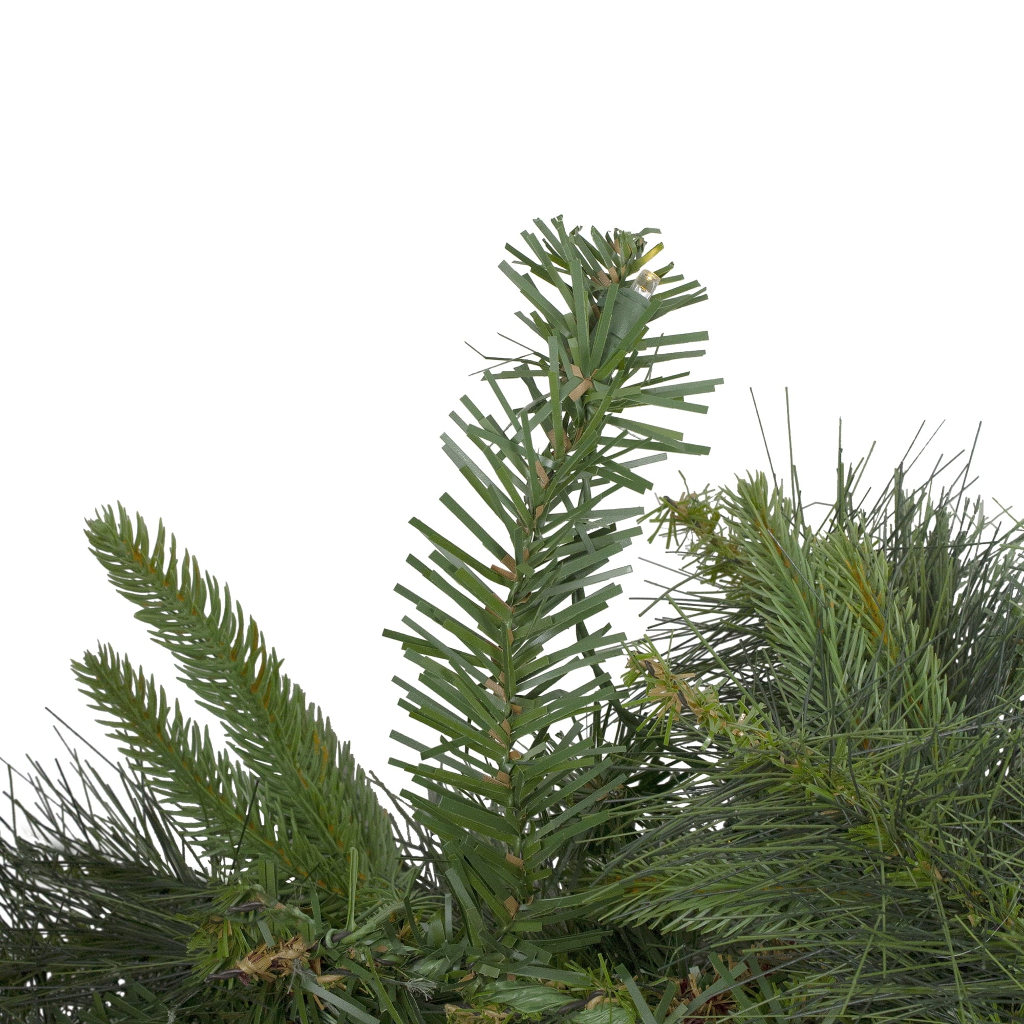 6' x 14" B/O Pre-Lit Cashmere Mixed Pine Artificial Christmas Garland - Warm White LED Lights