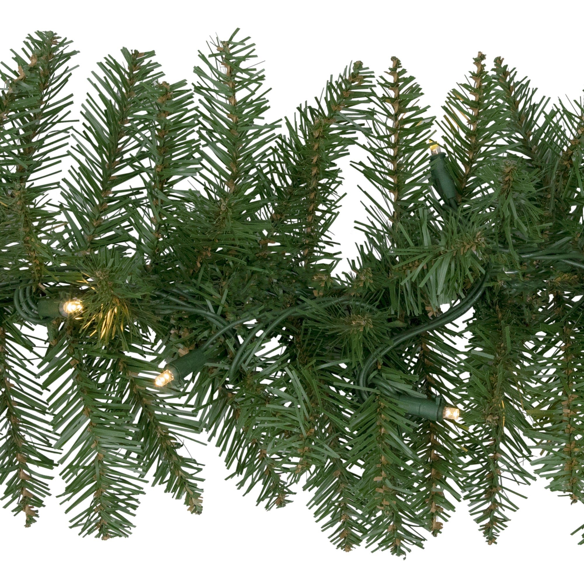 Northlight Decorated Northern Pine Warm White Prelit LED Corded Artificial Christmas Garland, 10" (Green)