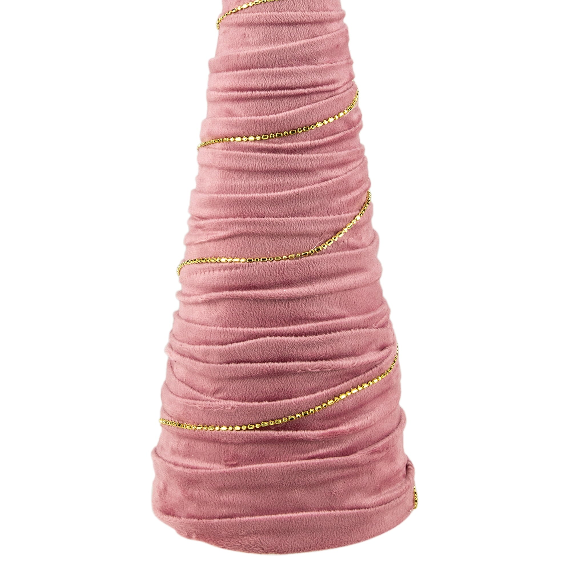 Northlight Twisted Cone Tree with Shiny Garland Christmas Decoration - 15.25" - Pink