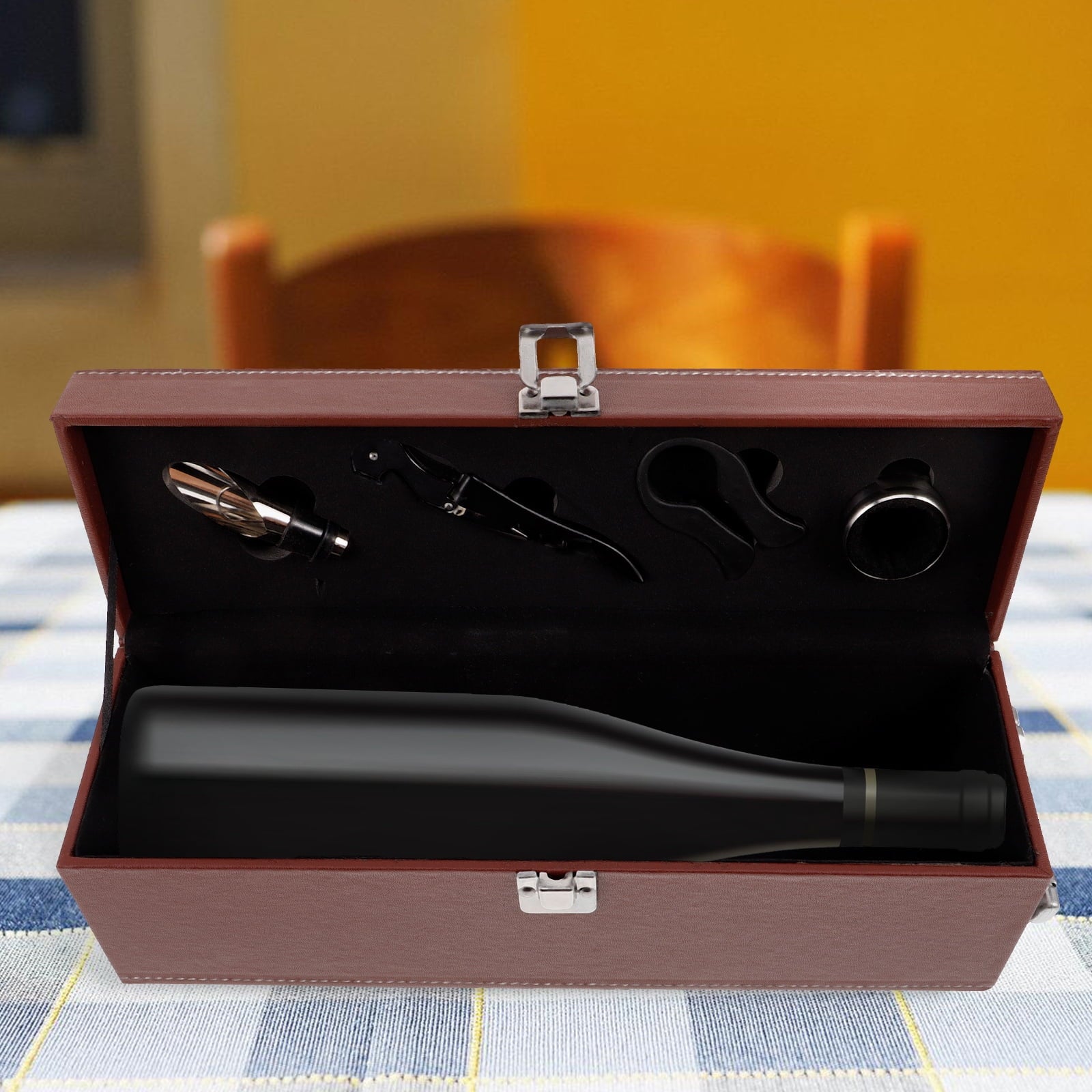 Wine Gift Box Packing Boxes Household Wine Packing Case PU Bottle Boxes Beer Belts for Wedding Decorative Storage Case
