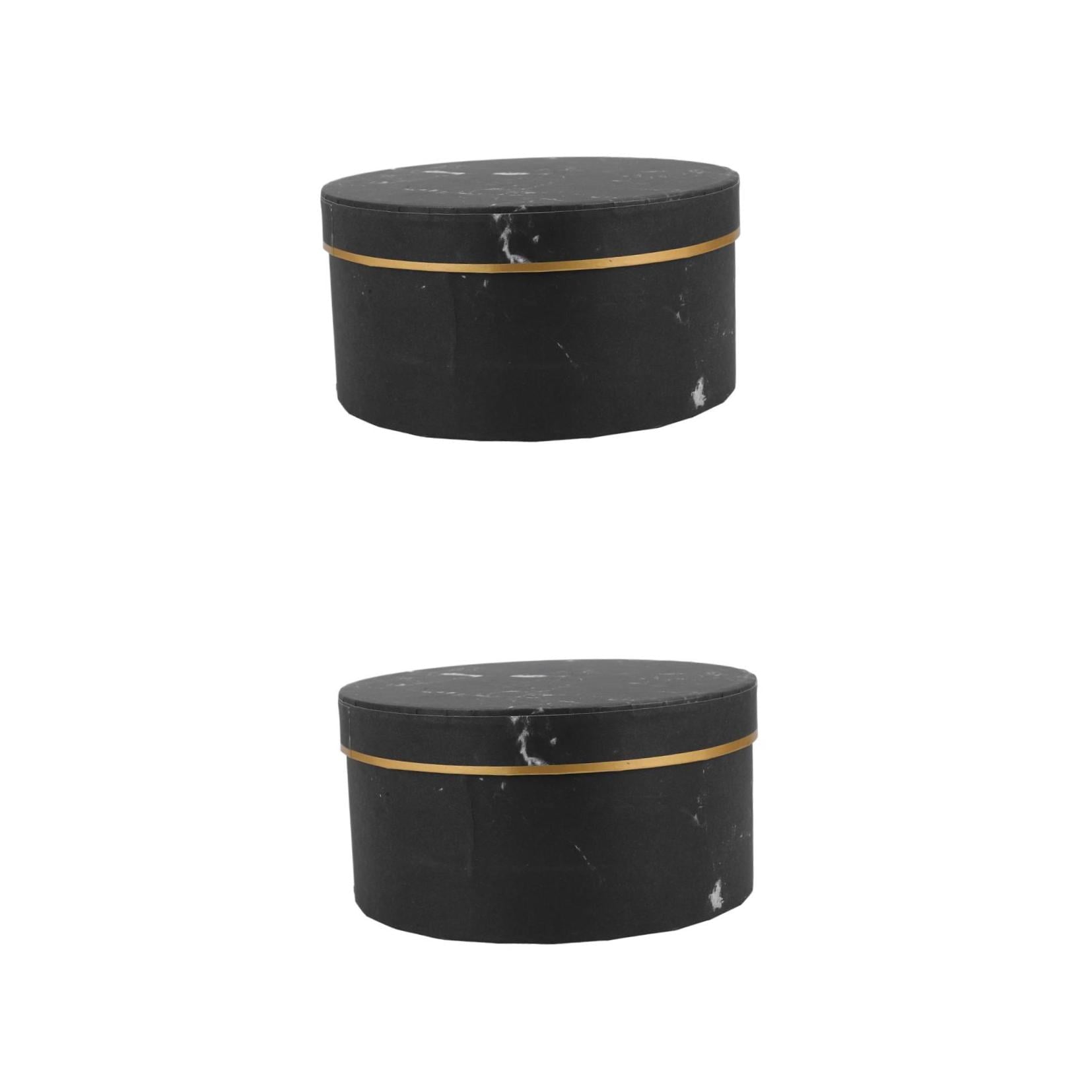 Masteelf 2pcs Marble Flower Box Round Present Box For Preserved Flowers Marbling Present Wrapping Box Round Flower Packing Box Wedding Present Packing Box