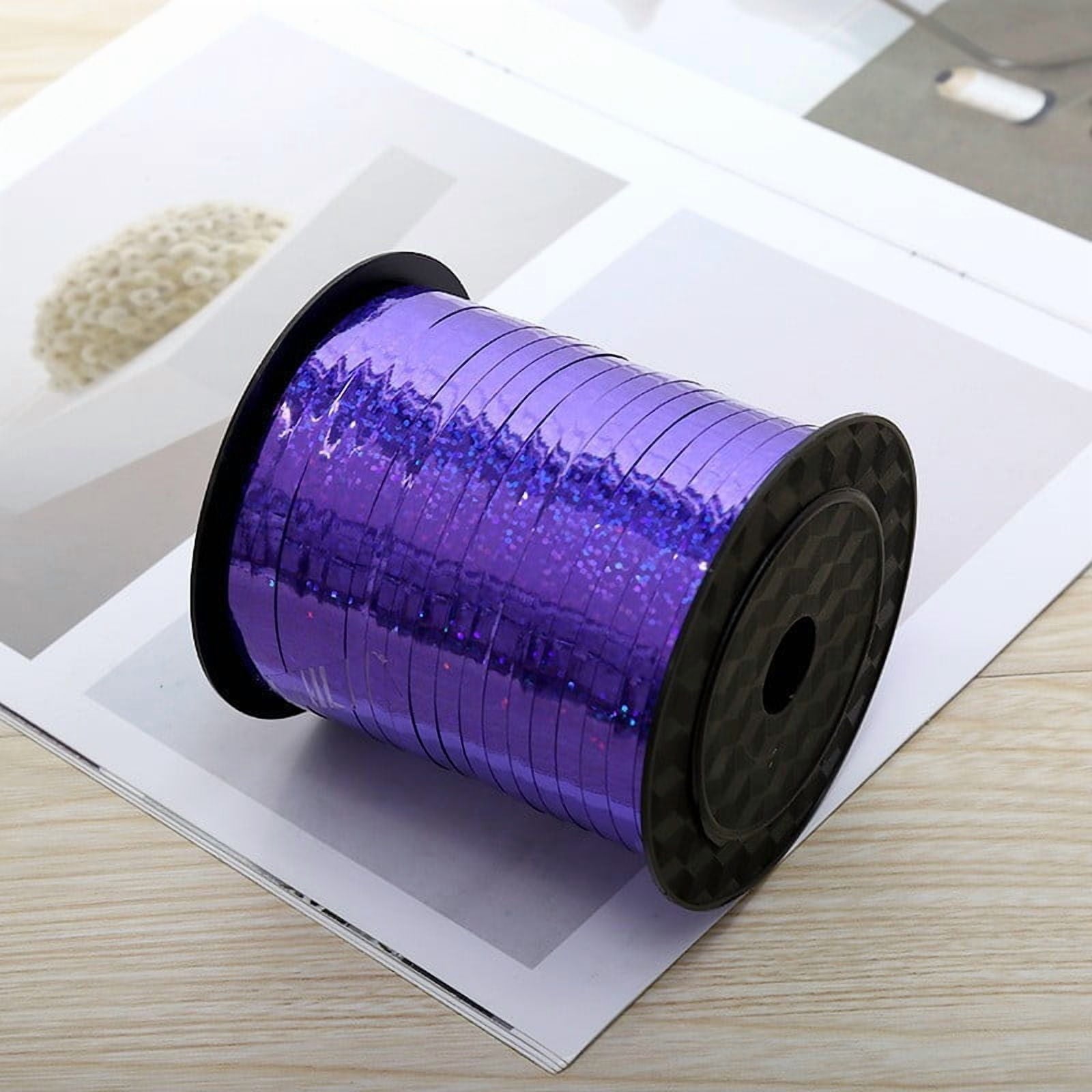 250 Yards Gold Curling Ribbon,0.5cm Wide Crimped Christmas Curling Ribbons for Gift Box Wrapping, Party Decoration, Balloon String, Hair, Ribbons for Florist Flower (purple)