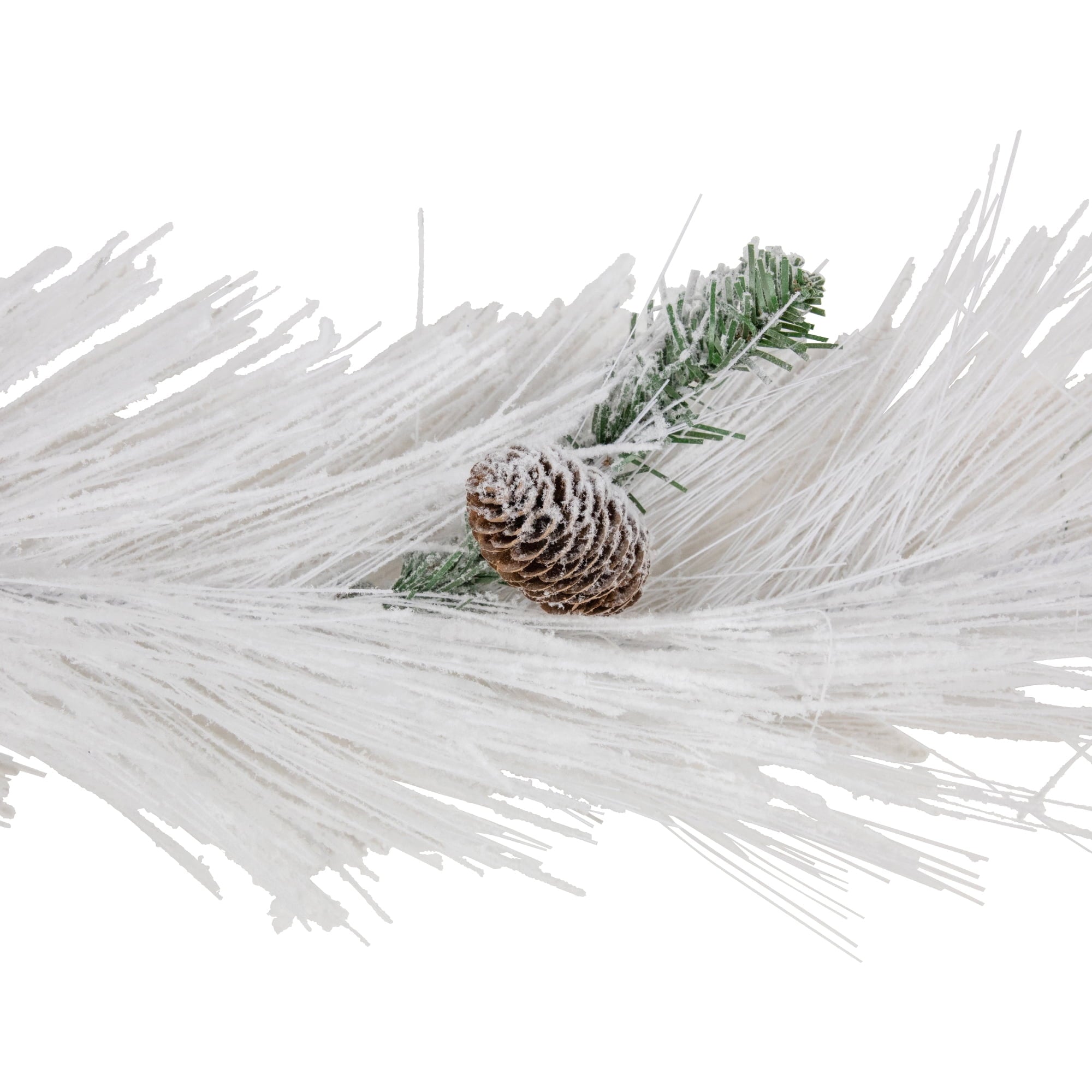 Northlight 6' x 10" White Flocked Artificial Christmas Garland with Pine Cones, Unlit