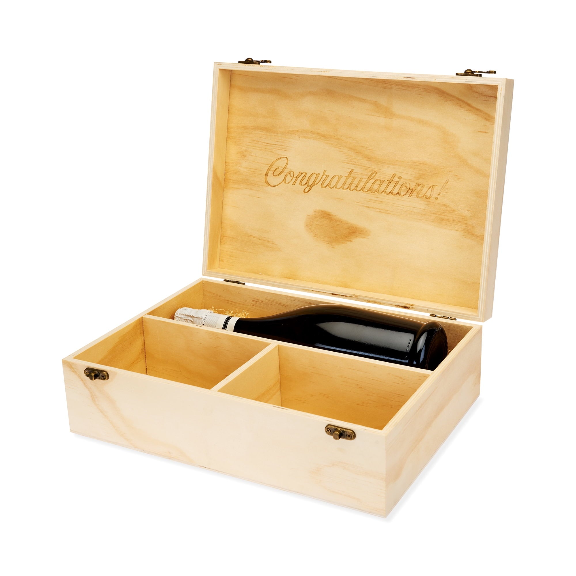 Twine Champagne Bottle Gift Box, 1 Bottle and 2 Champagne Flutes, Gifts