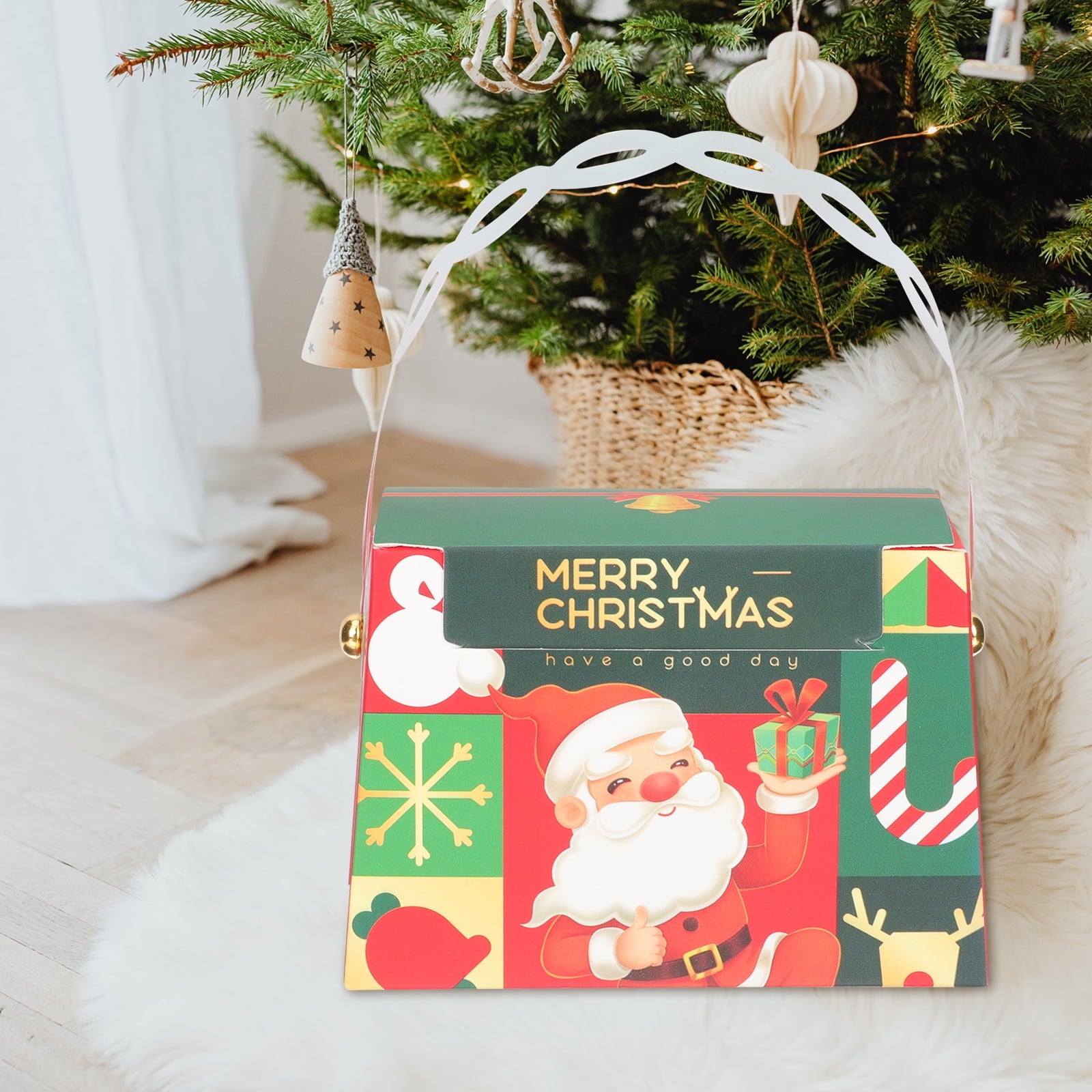 BERTDOMD 40 Pcs Christmas Gift Boxes Handheld Gift Wrapping Boxes Decorative Gift Boxes Xmas Candy Boxes