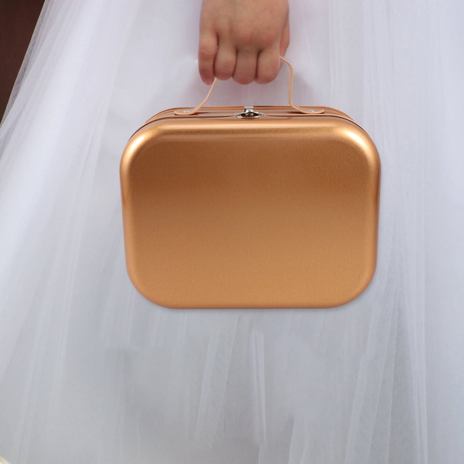 OUNONA 4pcs Wrapping Box Container Handheld Gifts Wrapping Box Tinplate Packing Keepsake Case Tin Packing Case Storage Box Gift Wrapping Case