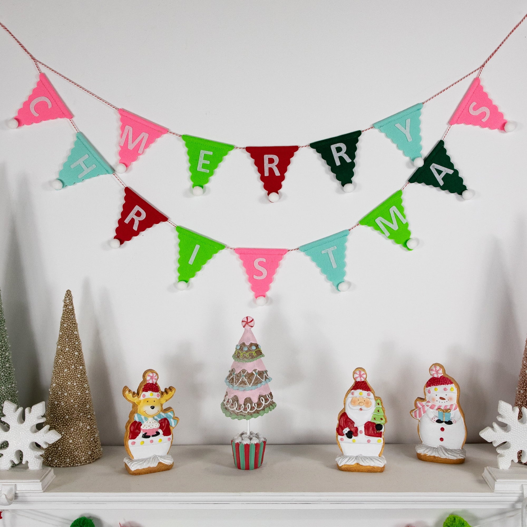 Northlight 45" Multi "Merry Christmas" Banner Garland - Unlit