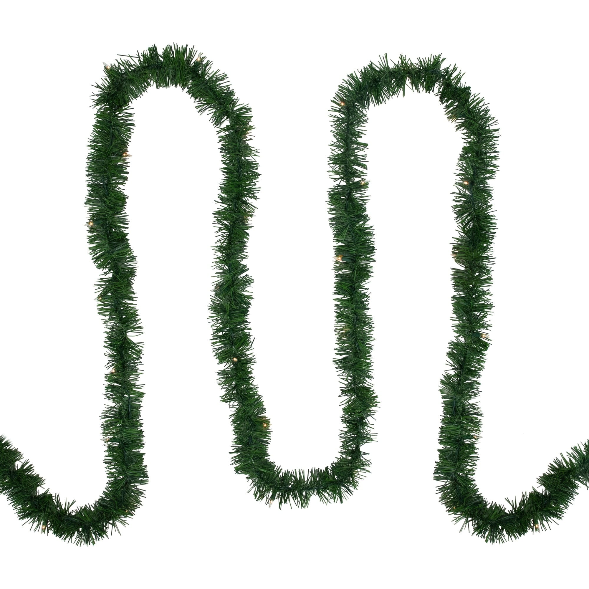 Northlight 18' Pre-Lit Pine Two-tone Artificial Christmas Garland - Clear Lights