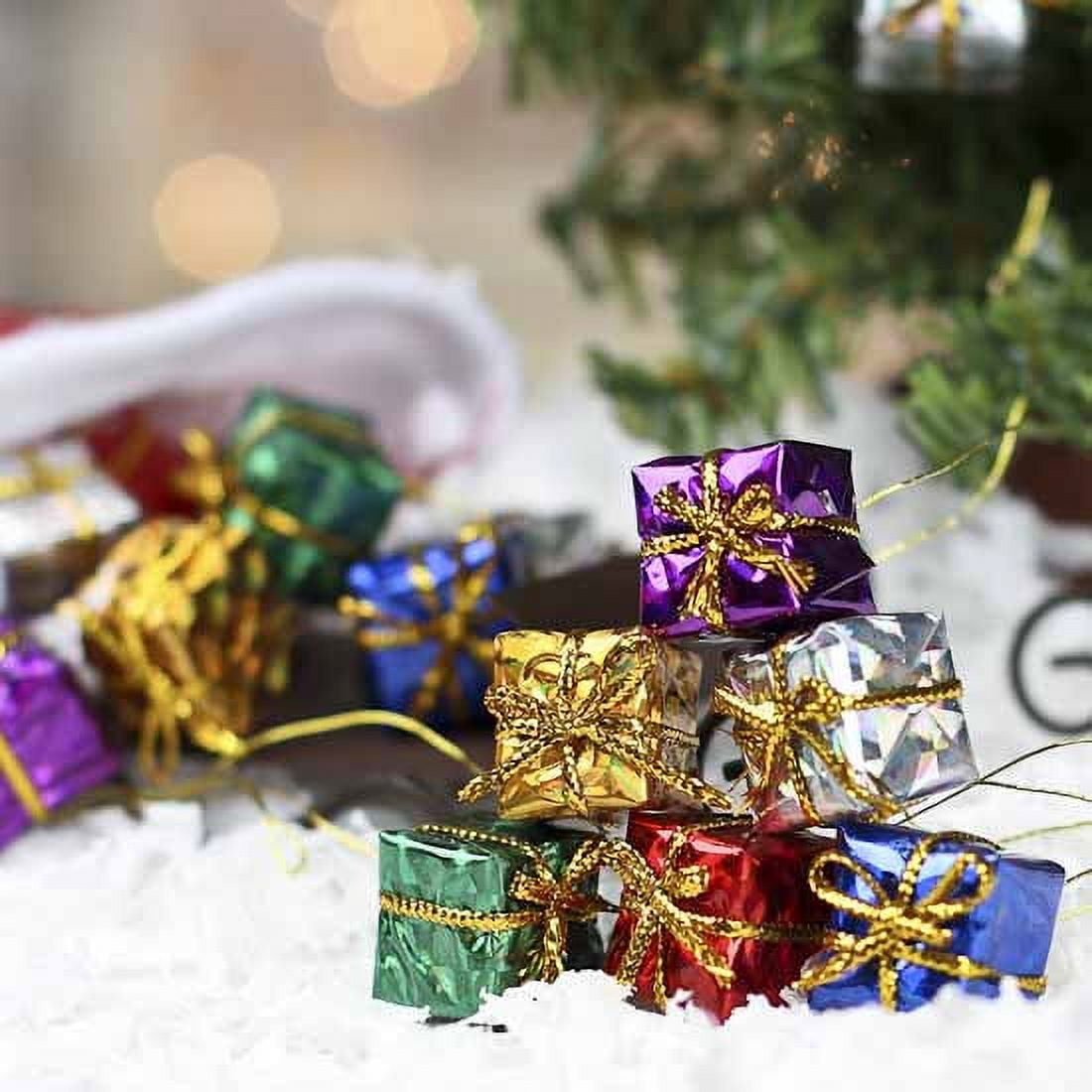 Factory Direct Craft Package of 144 Miniature Assorted Foil Gift Boxes for Christmas & Holiday Decorating and Tree Ornaments