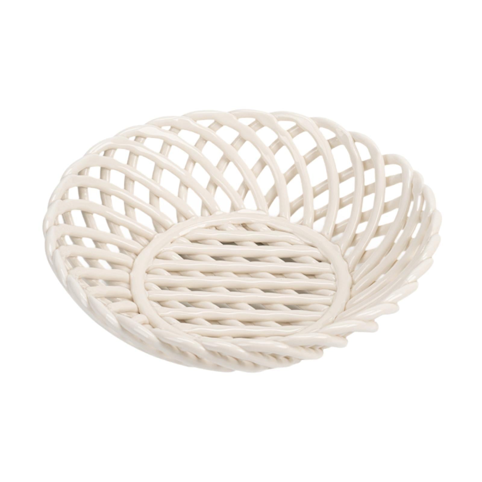 FashionCha Ceramic Fruit Bowl Food Dish Kitchen Utensils Desk Decorative Round Multipurpose 15.5cmx15.5cmx5.8cm