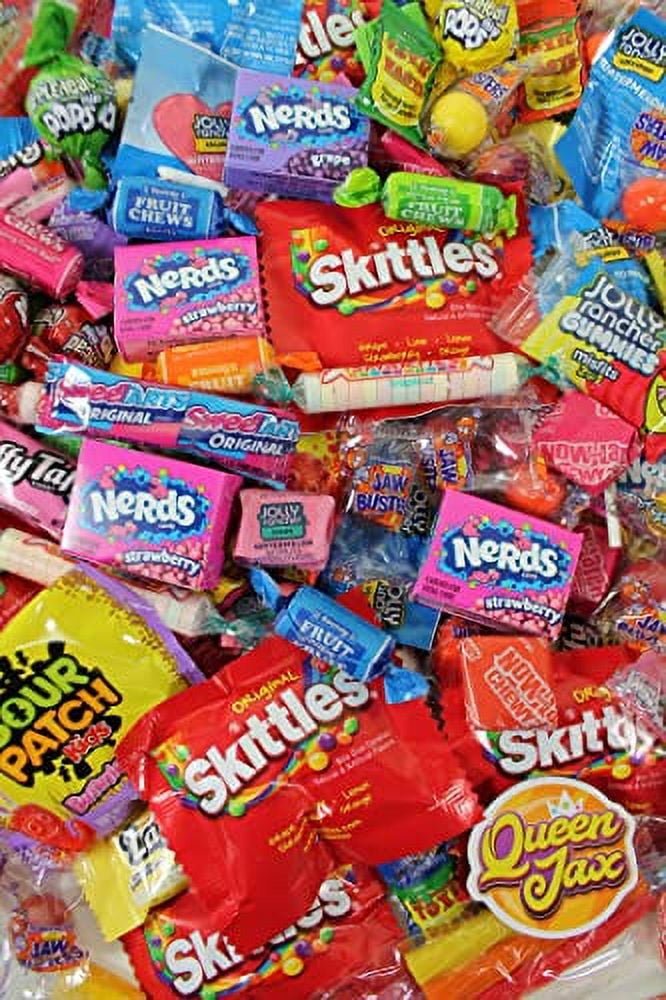 Ultimate Assorted Candy Party Mix - 12 LB Bag - Fun Size Skittles, Sour Patch Candy, Nerds, Jolly Ranchers Lollipops, Fruit Chews, Smarties, & More - Mega Variety Bulk Candy Assortment - Individually